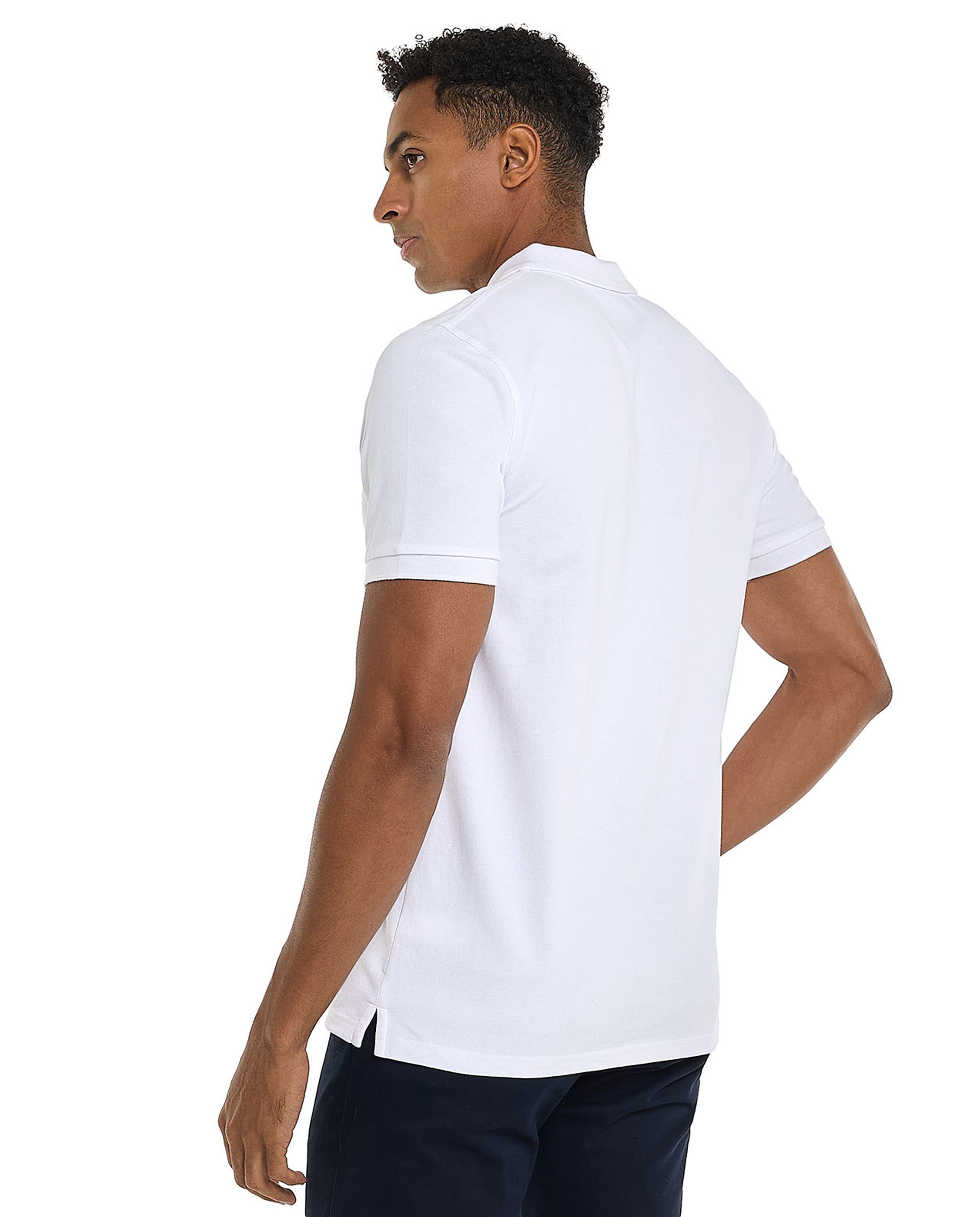 Solid Polo T-Shirt with Short Sleeves