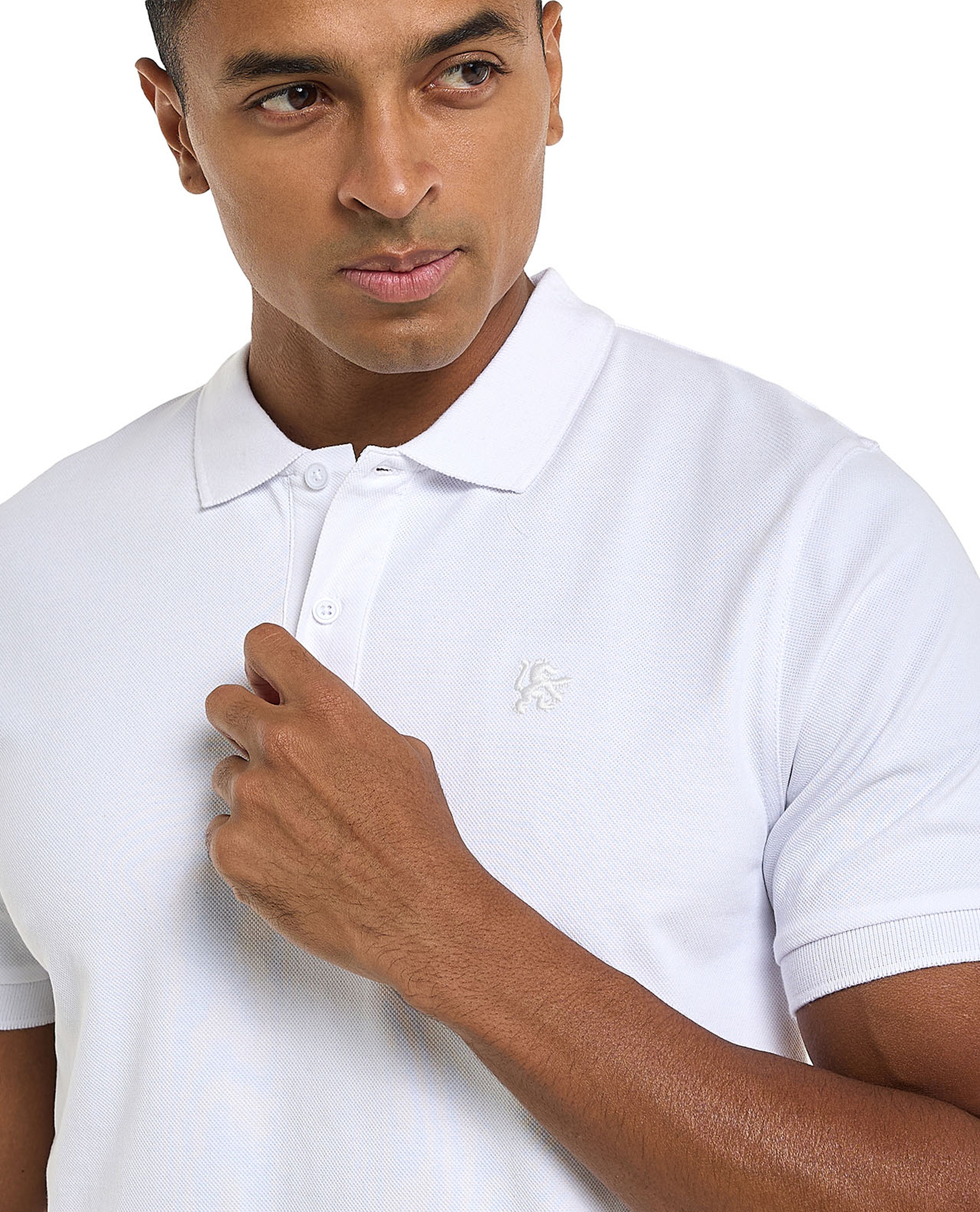 Solid Polo T-Shirt with Short Sleeves