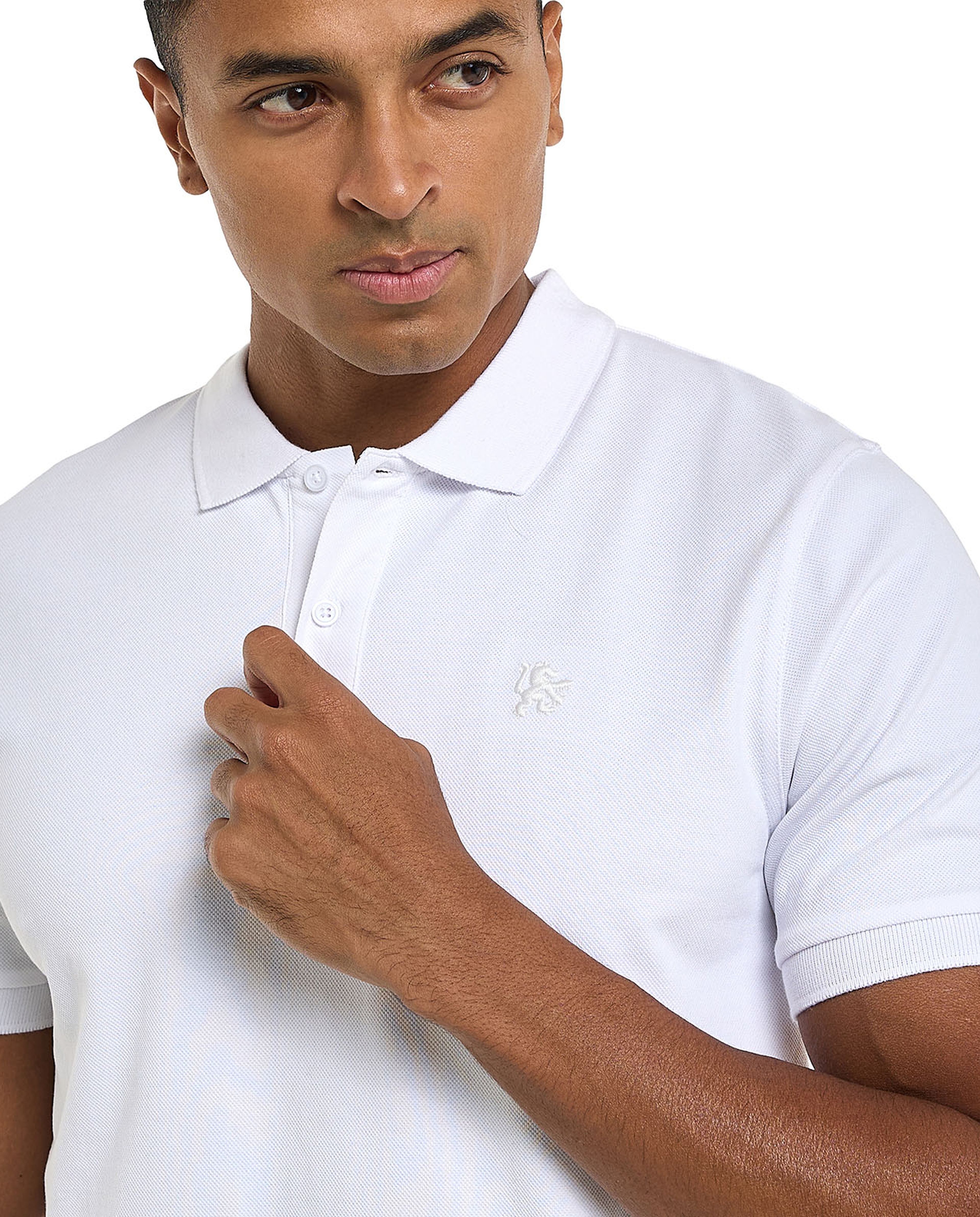 Solid Polo T-Shirt with Short Sleeves