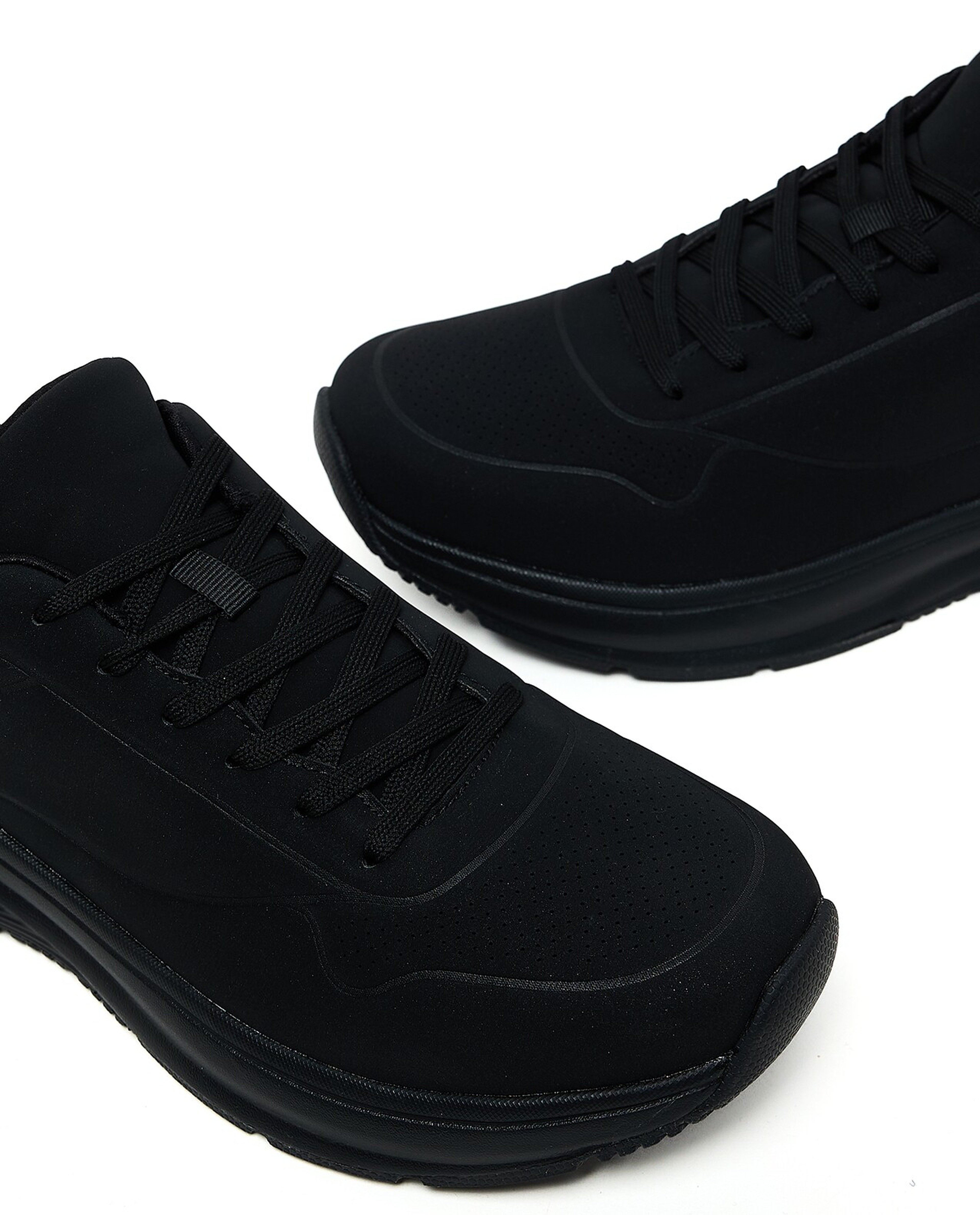 Solid Lace Up Sneakers