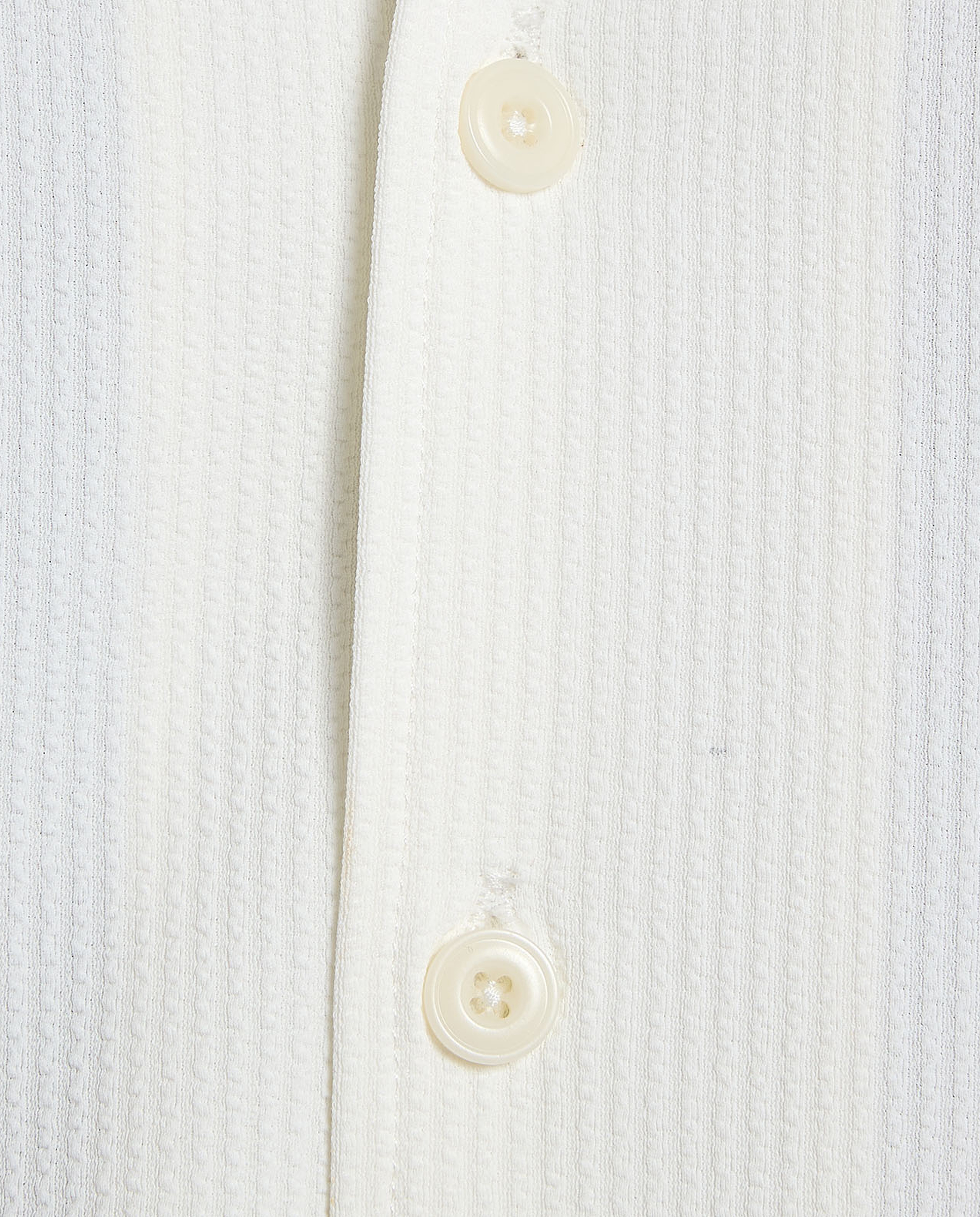 Textured Shirt with Revere Collar and Short Sleeves