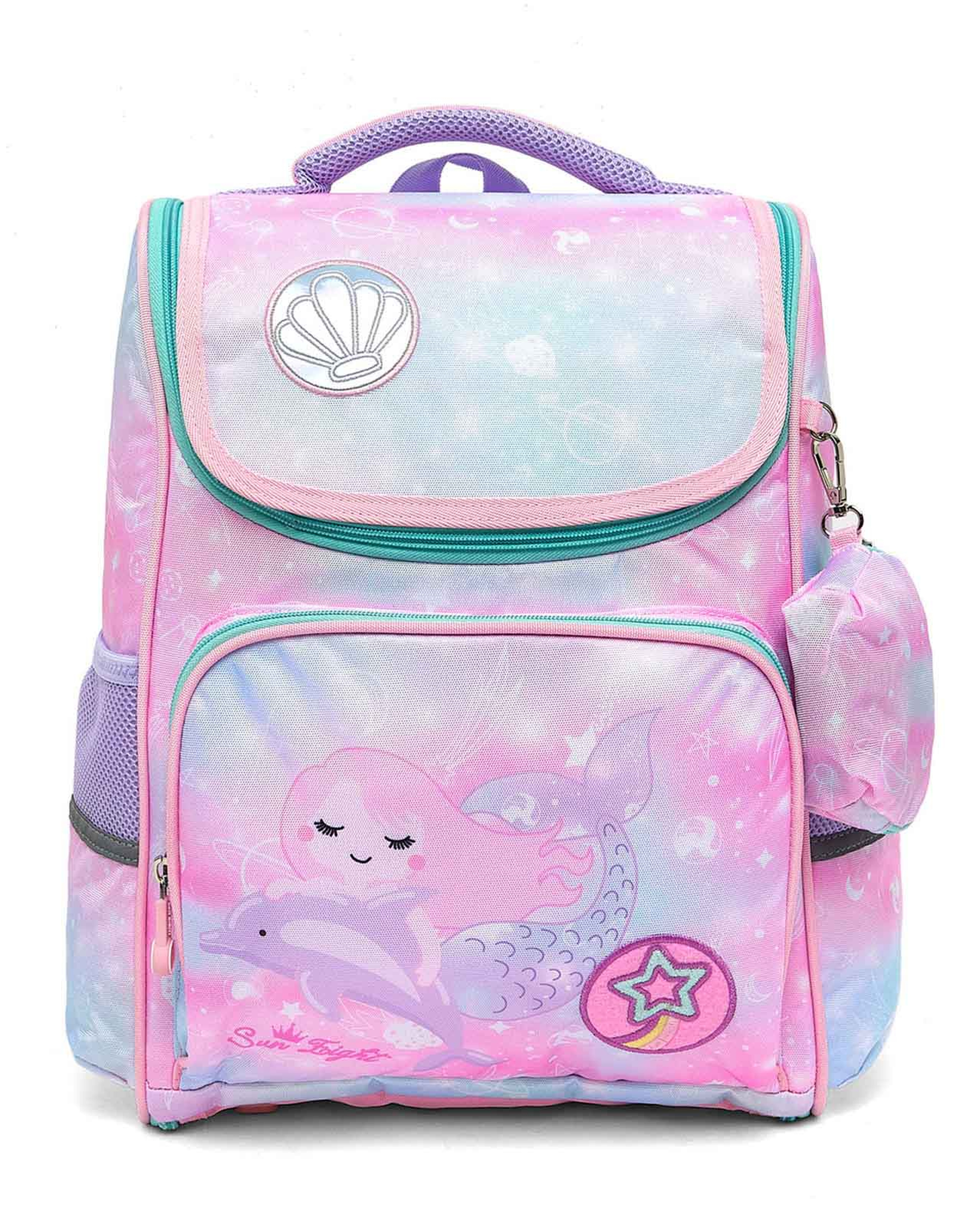Printed Backpack With Pouch