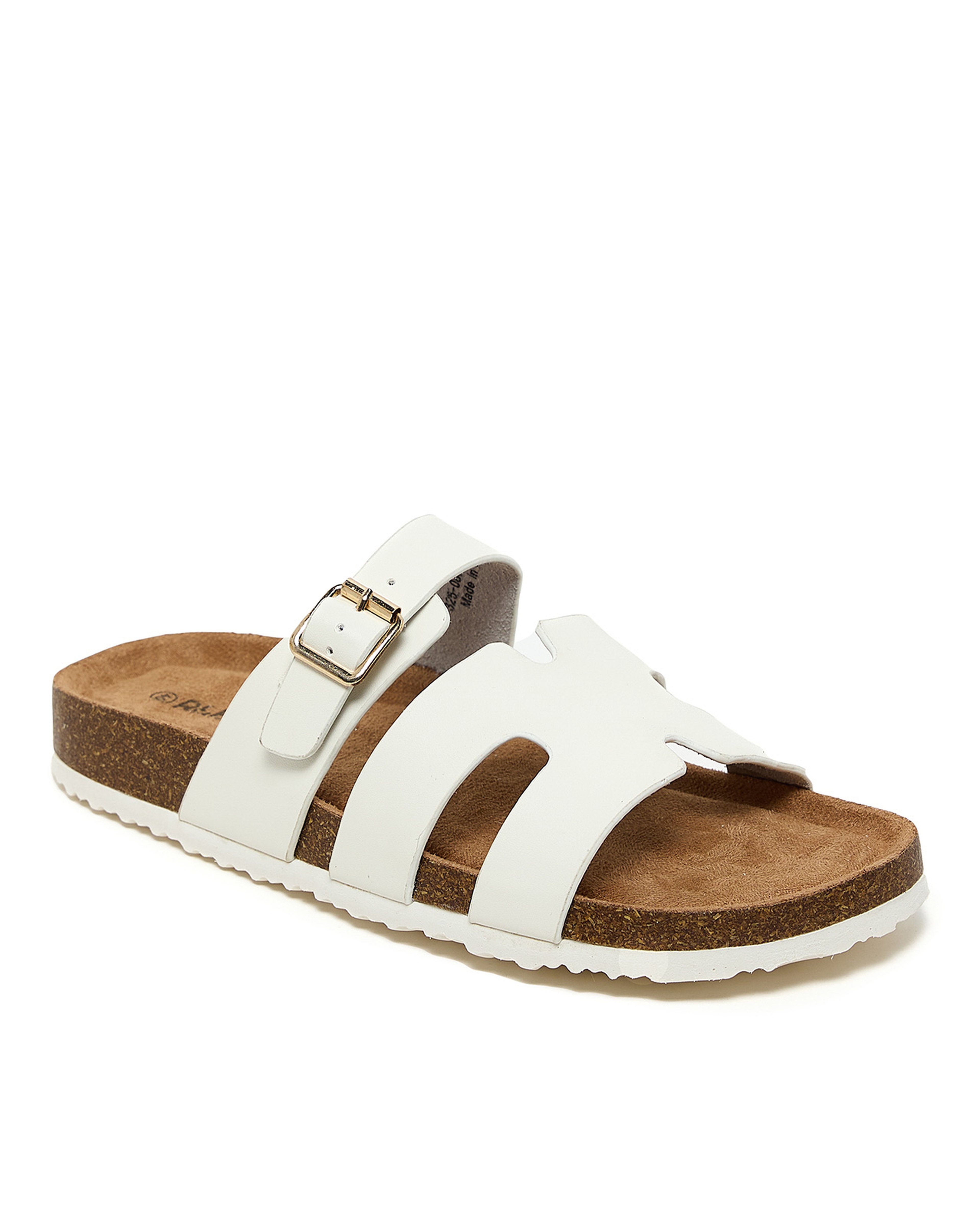 Cut-Out Strap Comfort Sandals