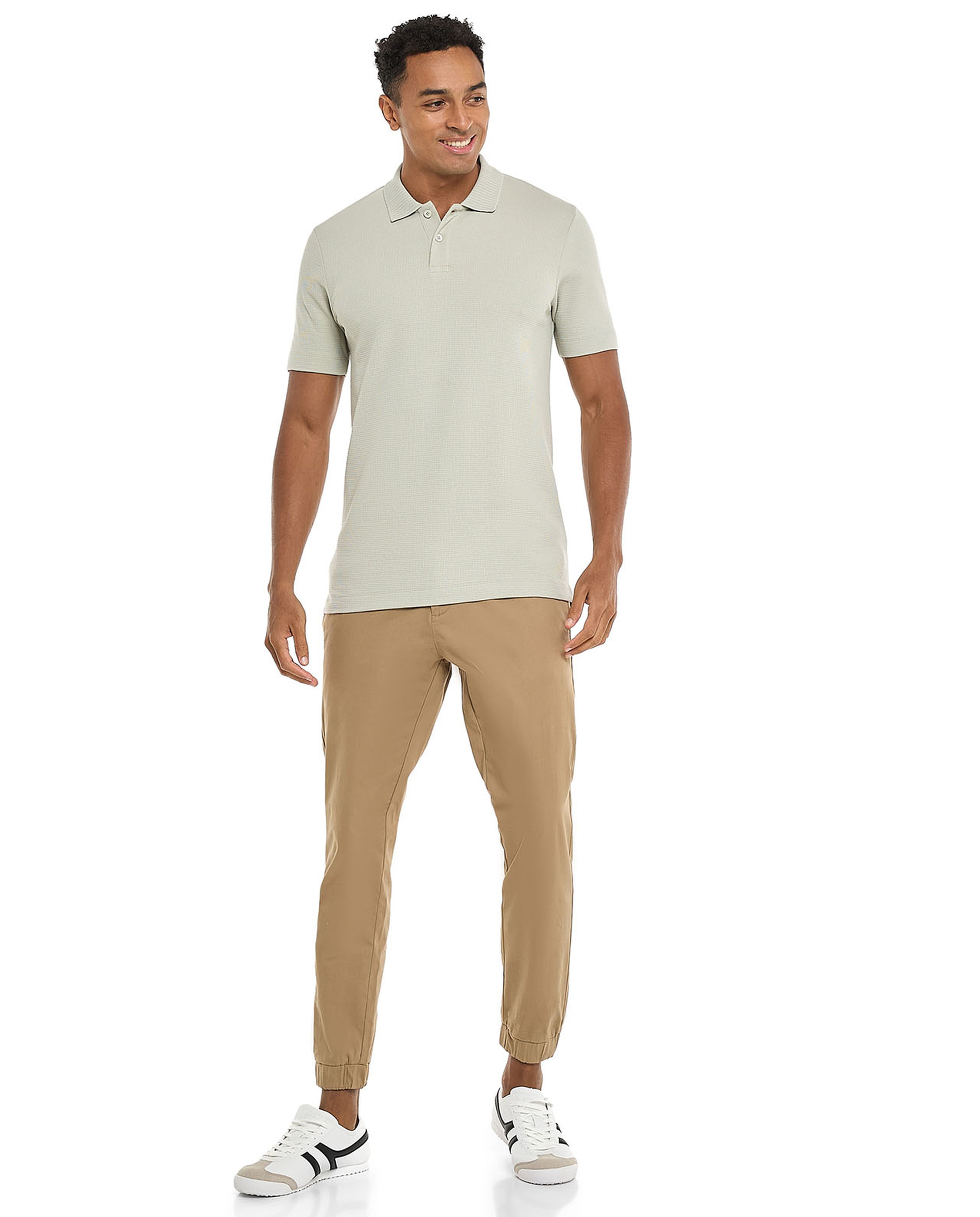 Solid Polo T-Shirt with Short Sleeves