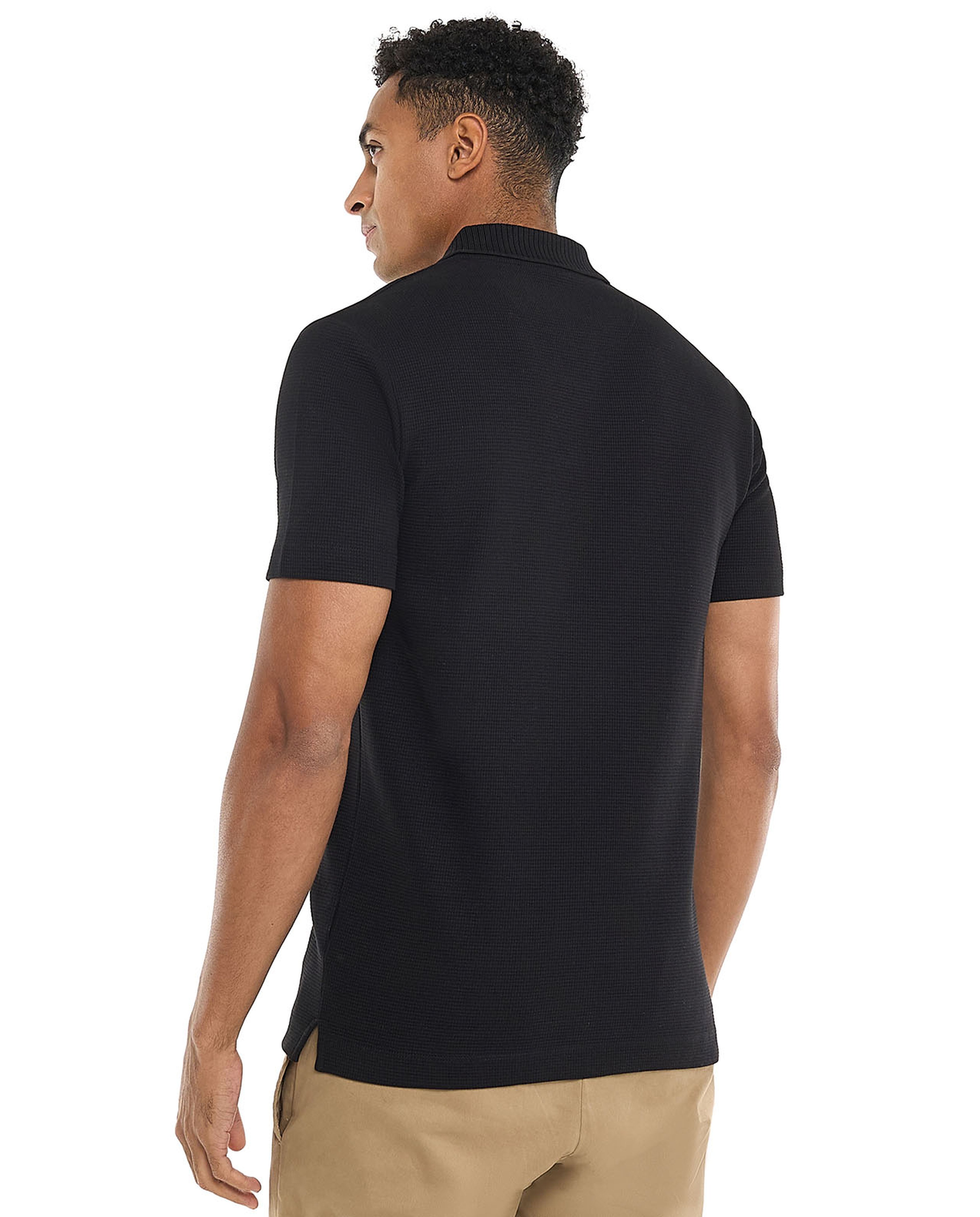 Solid Polo T-Shirt with Short Sleeves