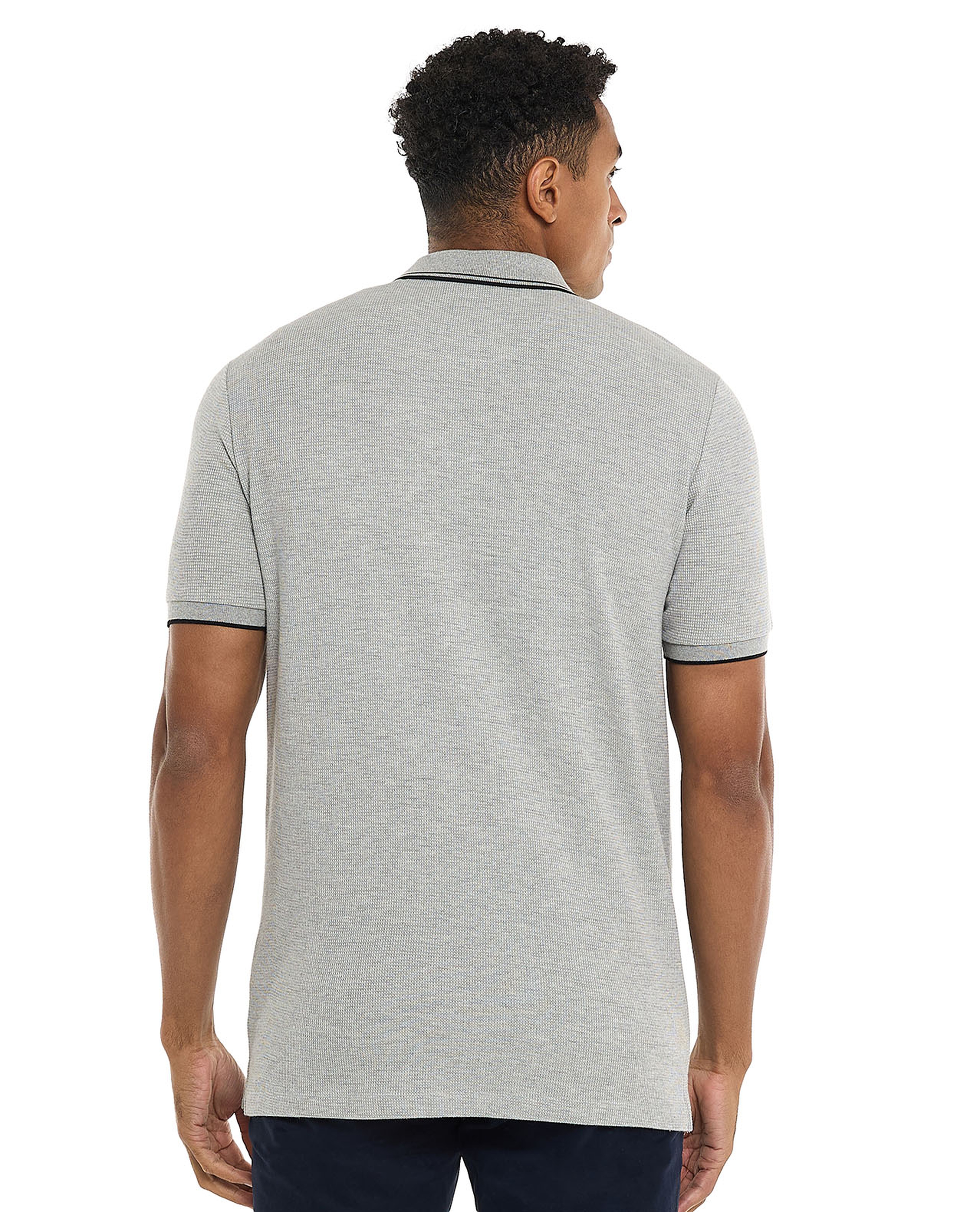 Contrast Tipping Polo T-Shirt with Short Sleeves