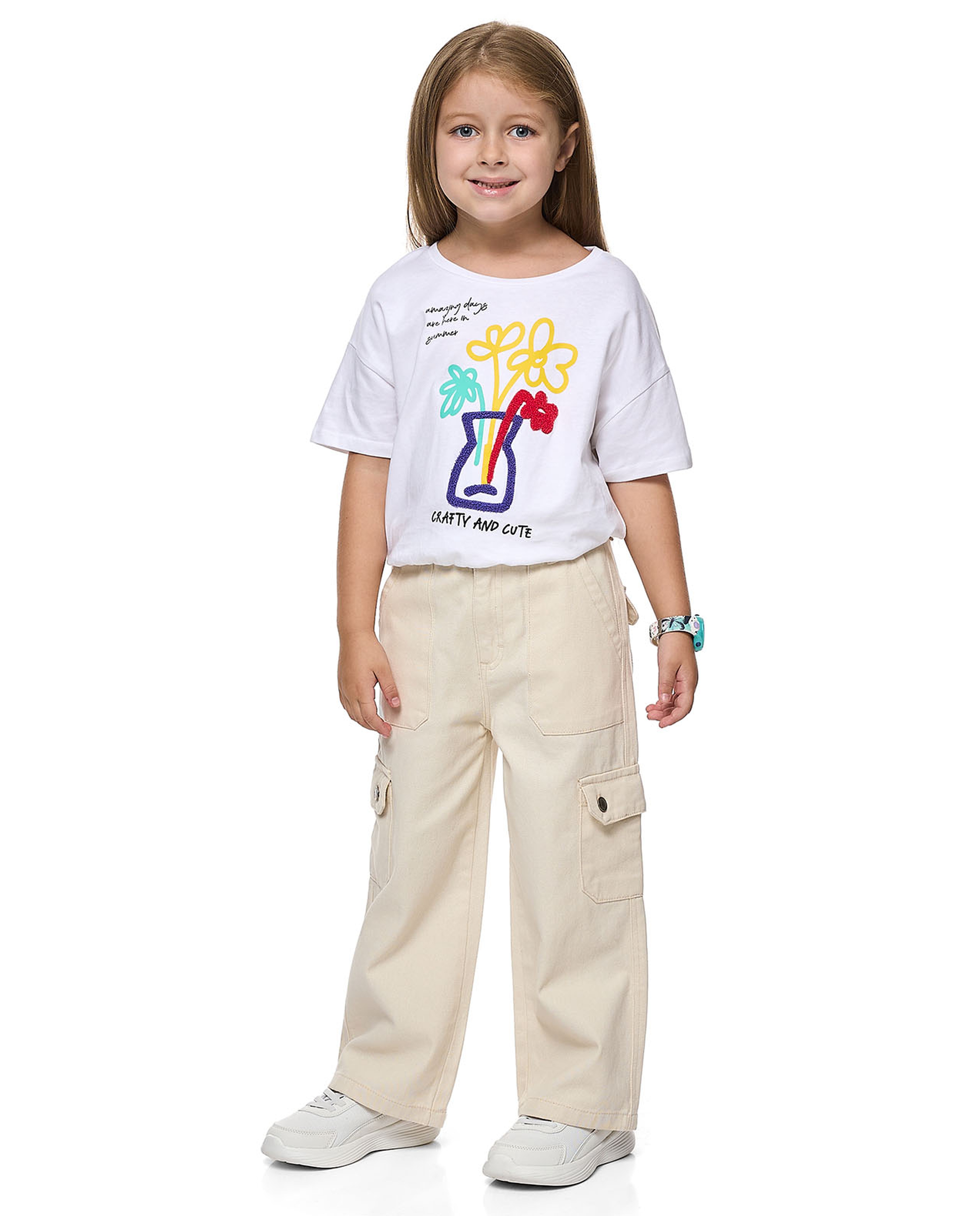 Printed T-Shirt With Round Neck and Short Sleeves