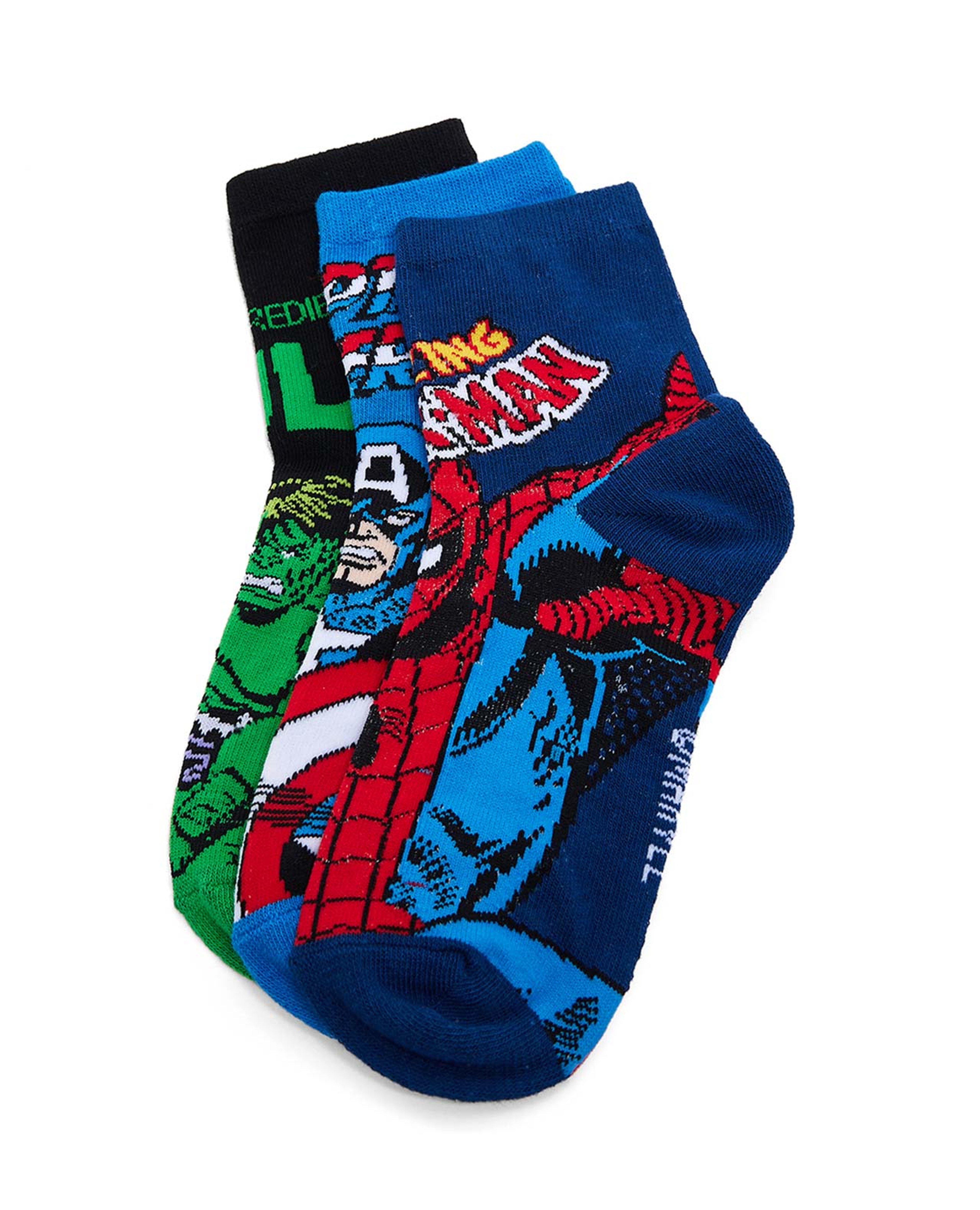 3 Pack Spider-Man Print Ankle Socks