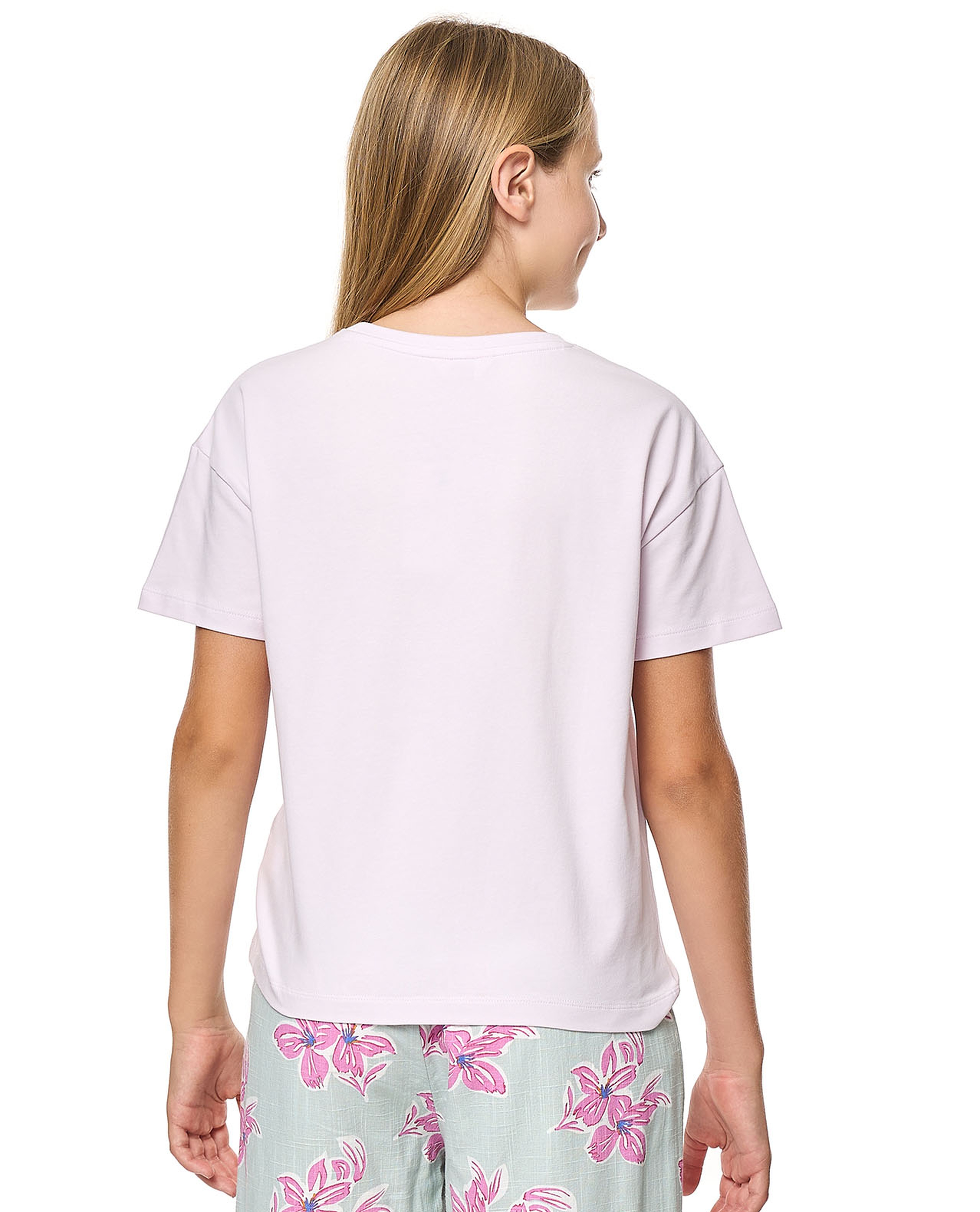 Embroidered T-Shirt With Crew Neck and Short Sleeves