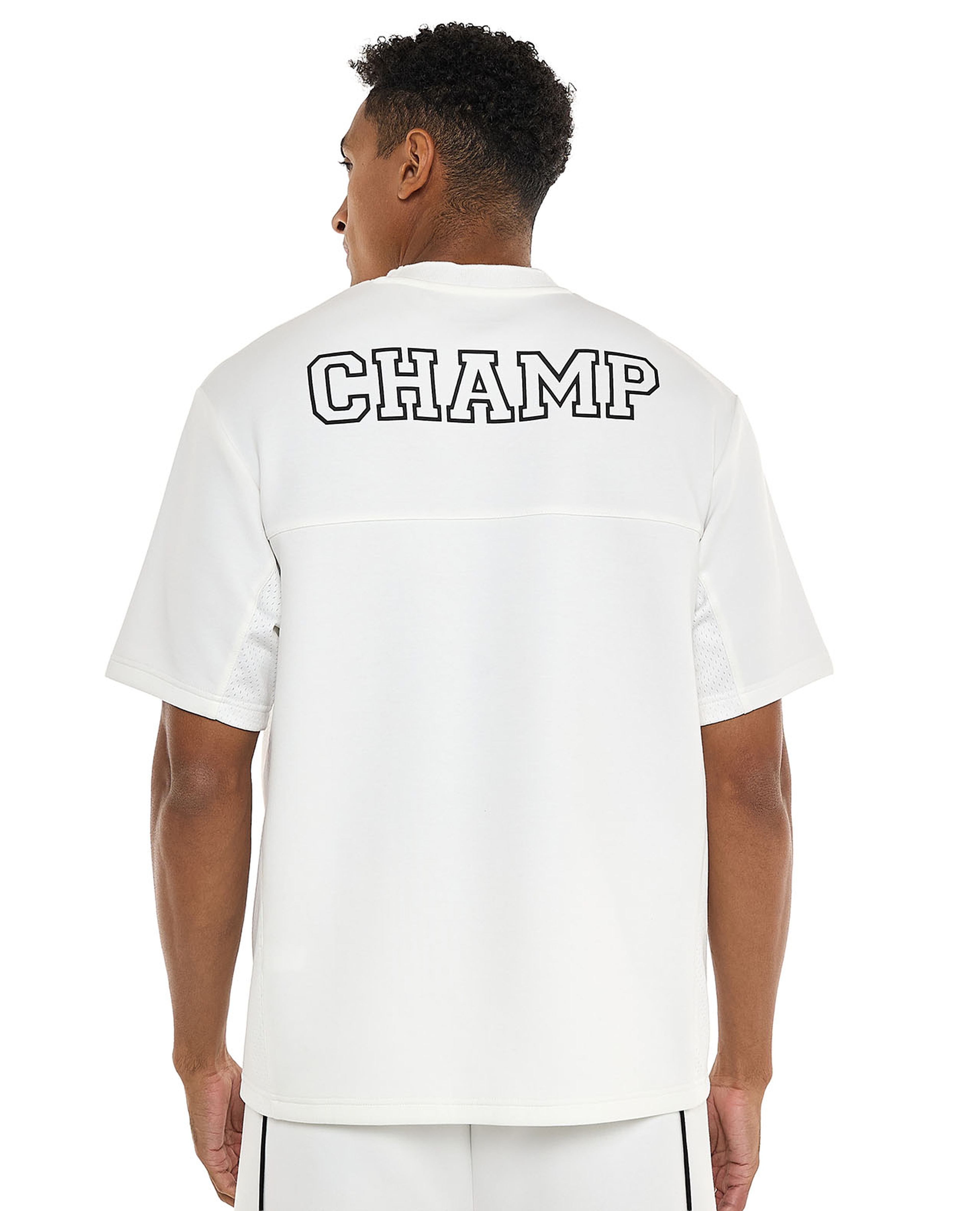 Printed Active T-Shirt with V-Neck and Short Sleeves