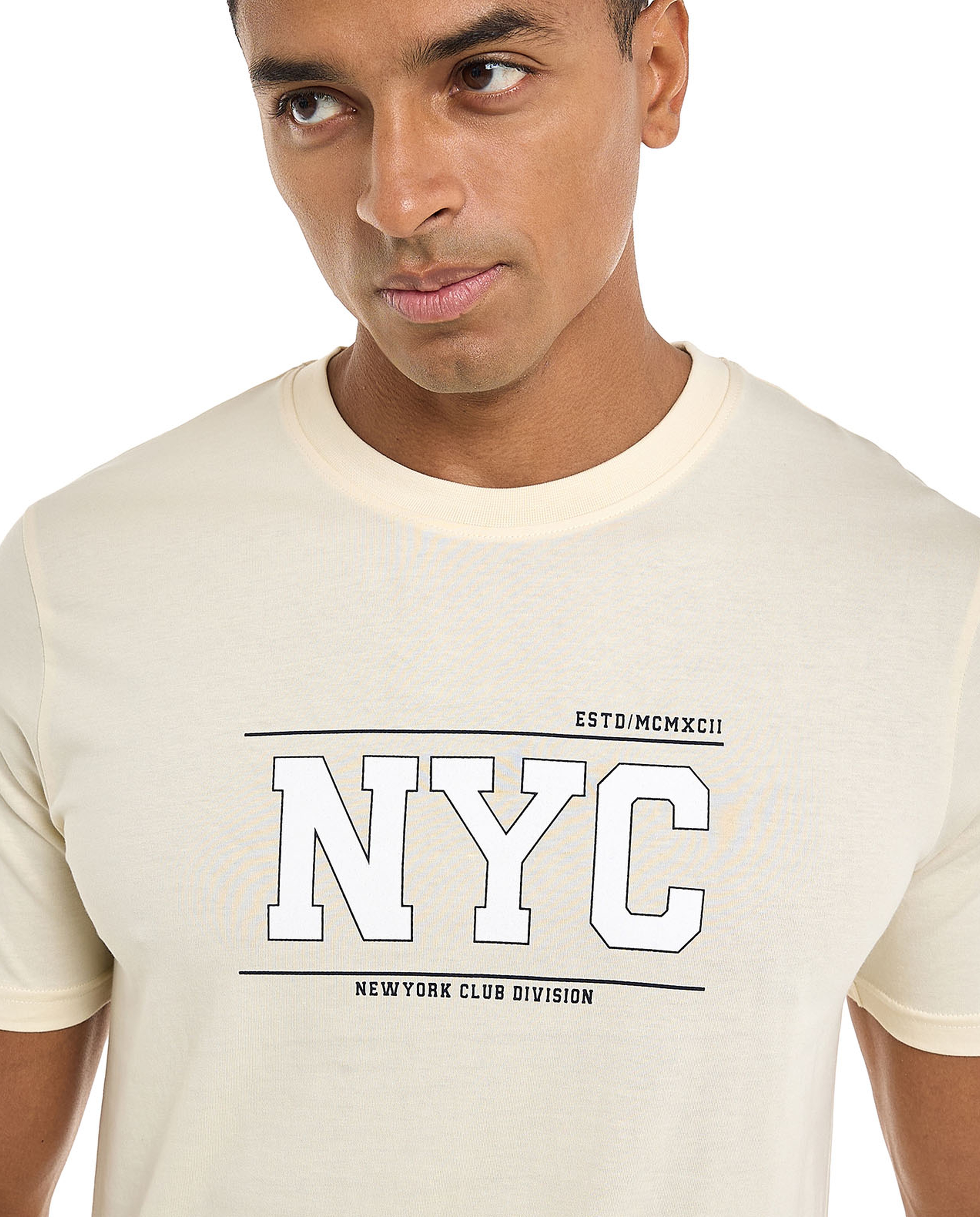 Printed T-Shirt with Crew Neck and Short Sleeves