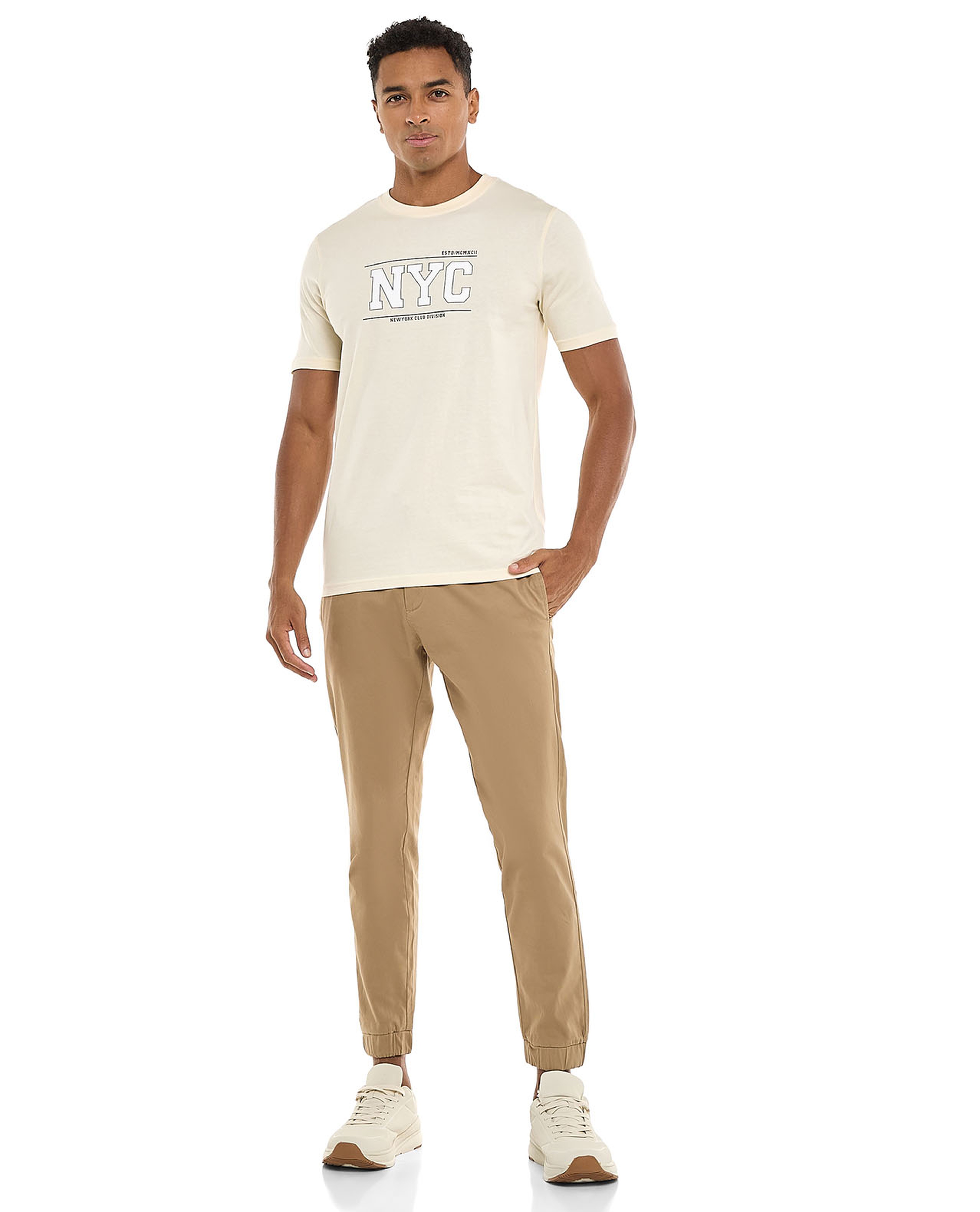 Printed T-Shirt with Crew Neck and Short Sleeves