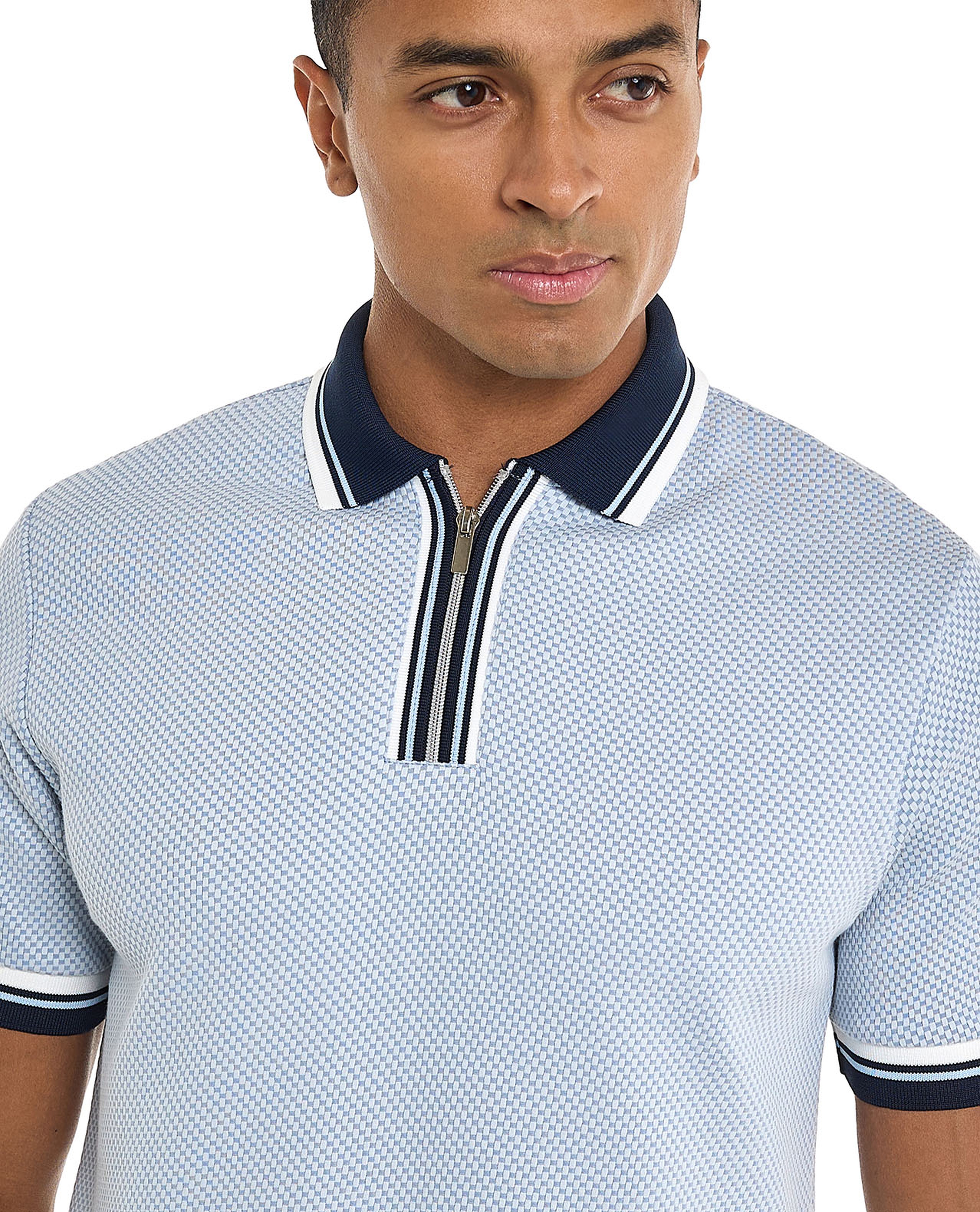 Contrast Tipping Polo T-Shirt with Short Sleeves
