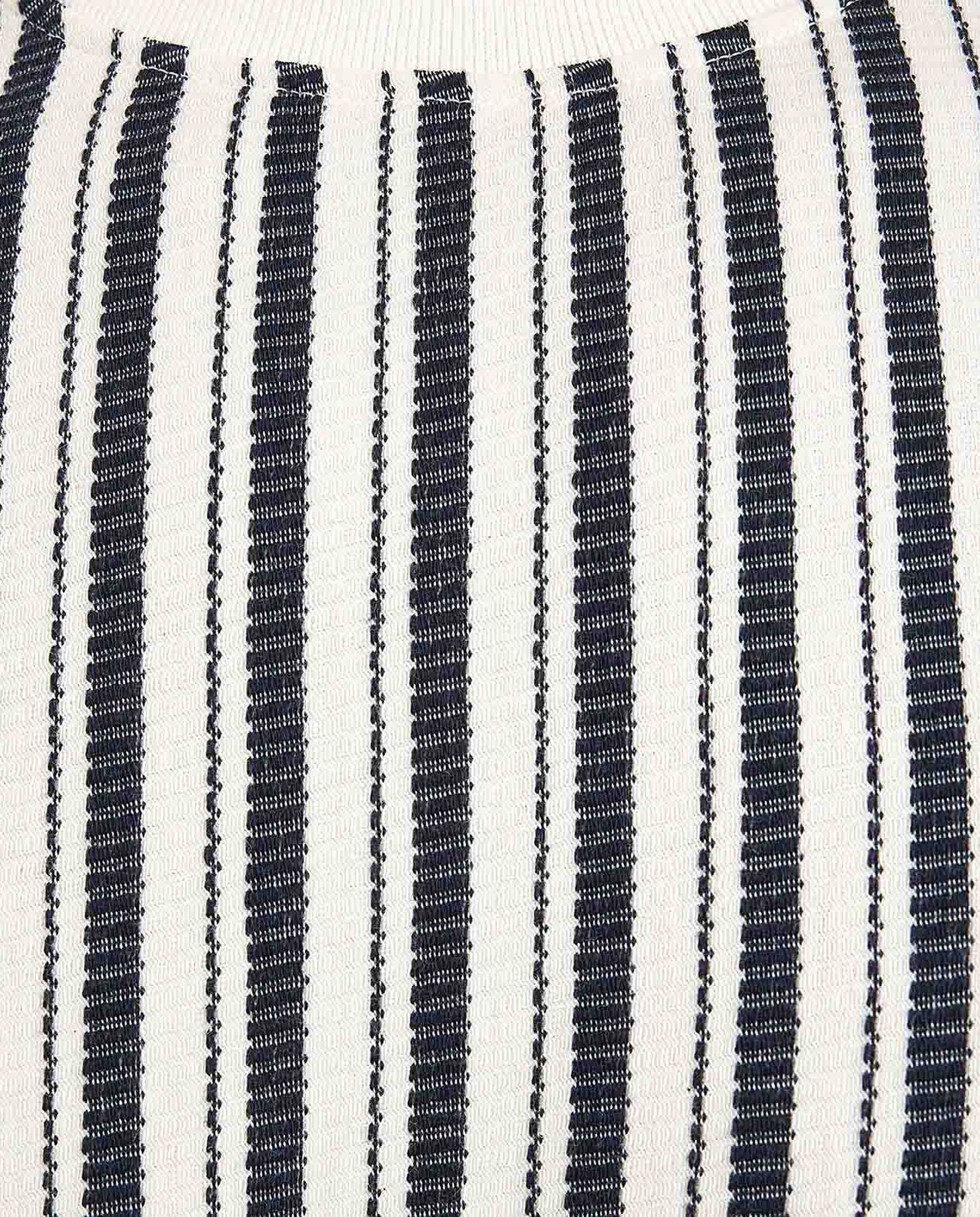 Striped T-Shirt with Crew Neck and Short Sleeves