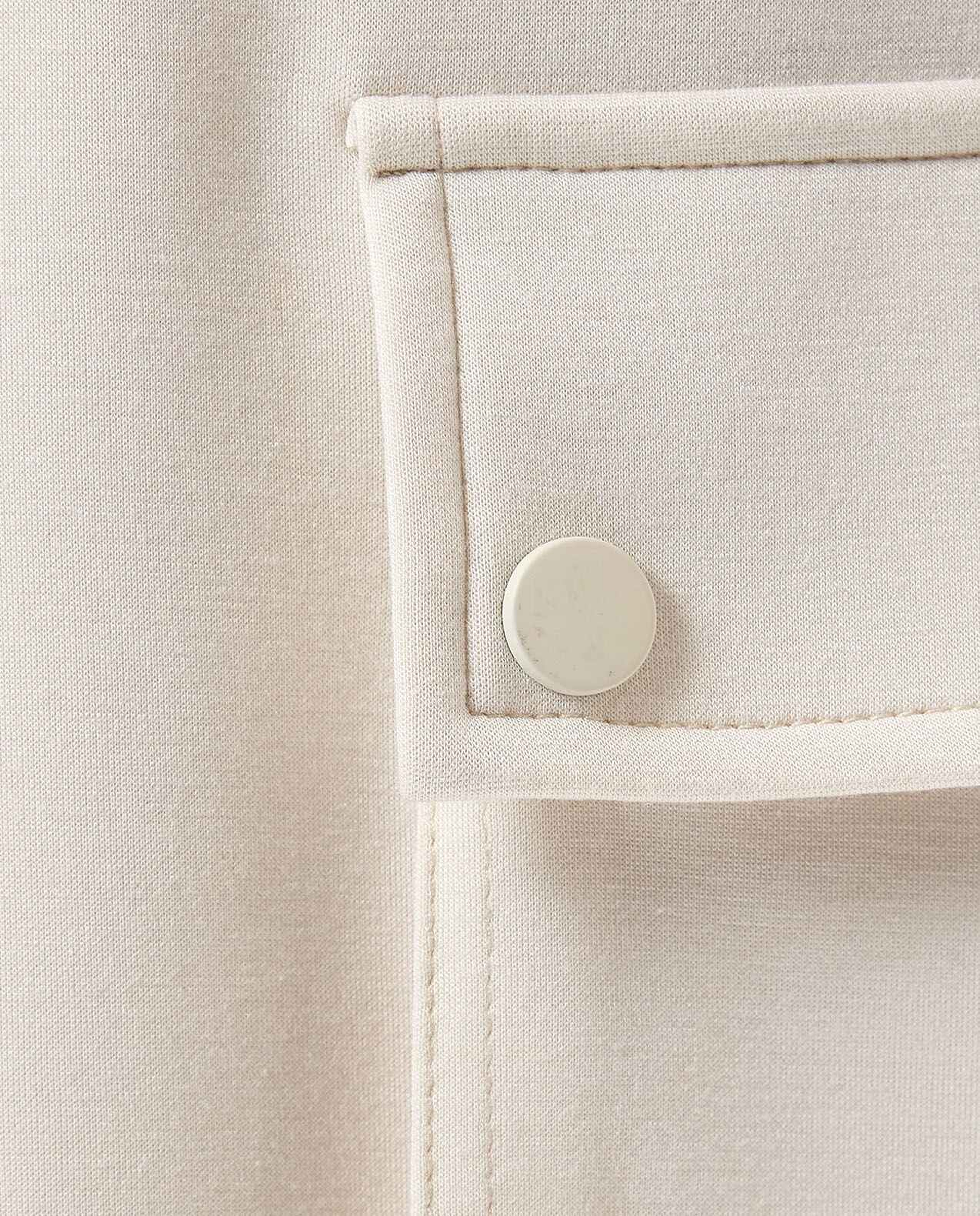 Solid Cargo Pants with Drawstring Waist