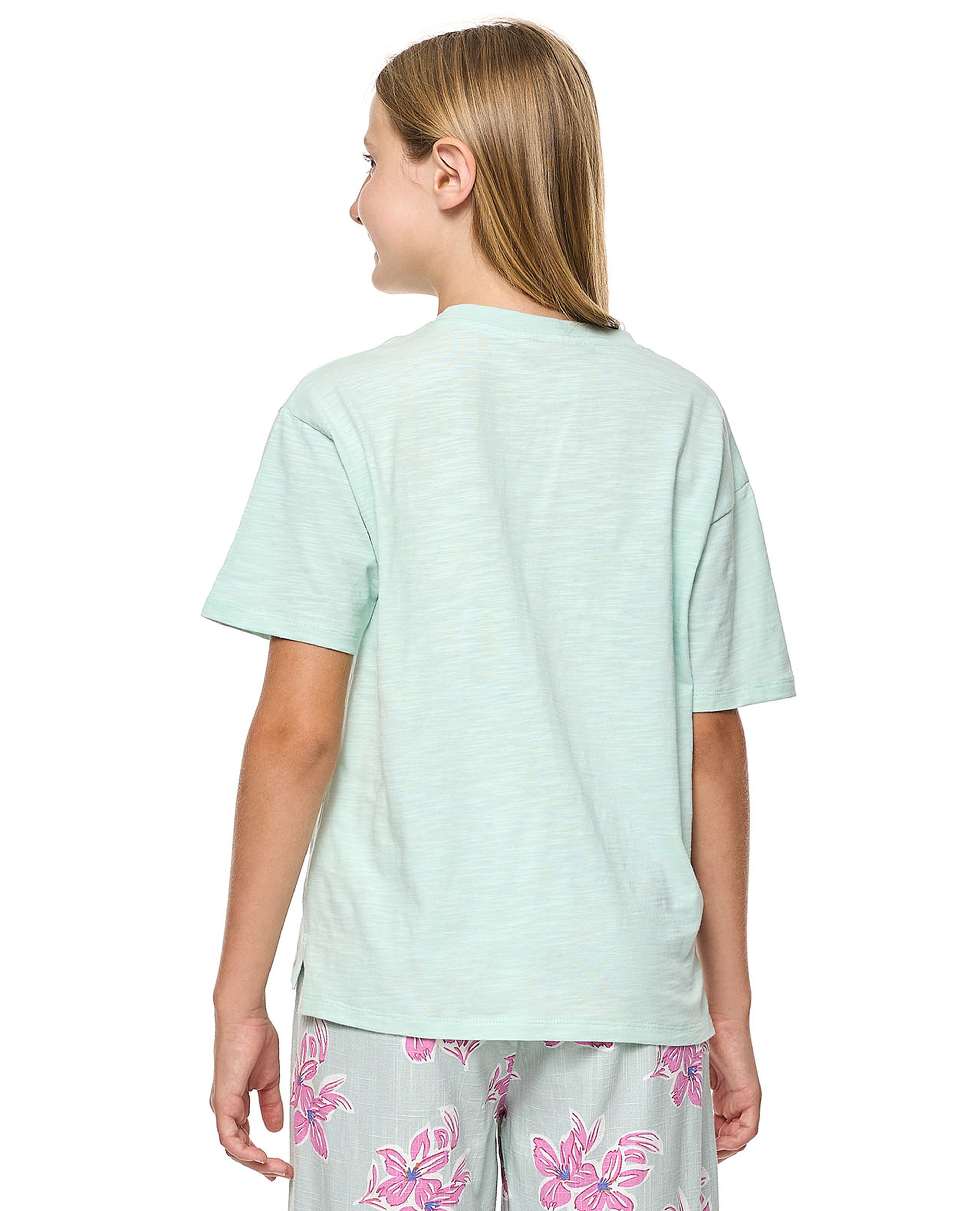 Embroidered T-Shirt With Crew Neck and Short Sleeves