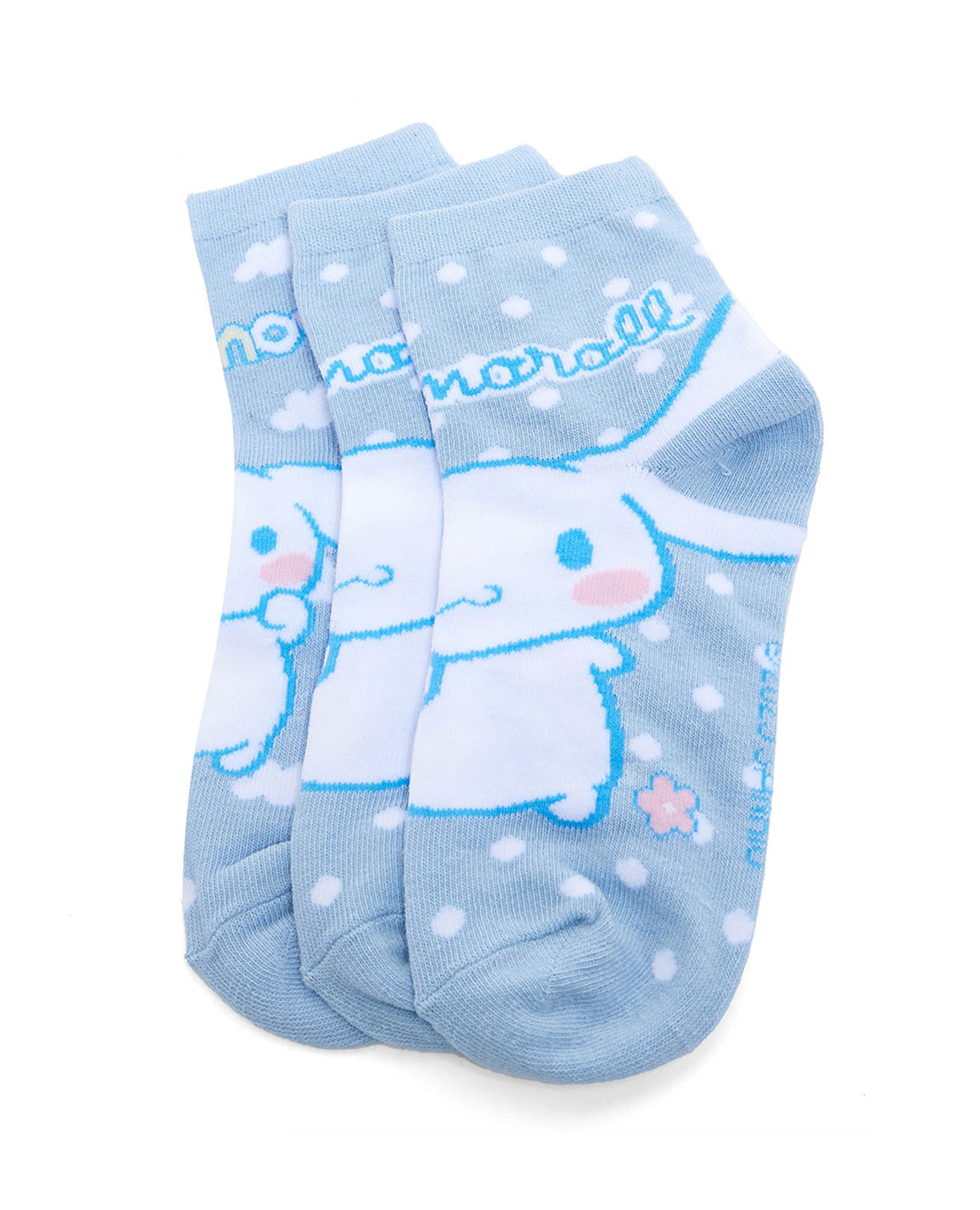 3 Pack Printed Ankle Socks