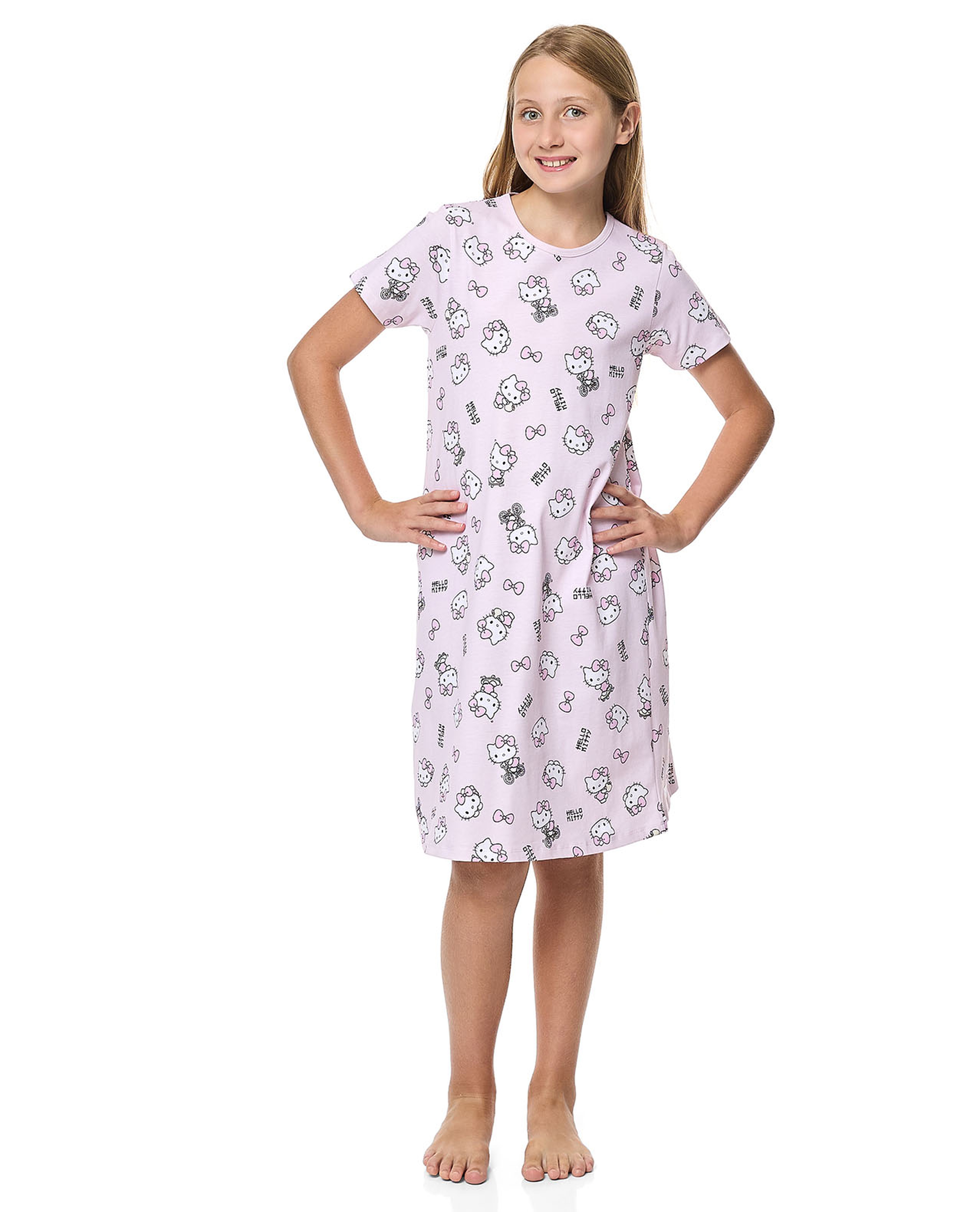 2 Pack Stitch Print Nightdresses