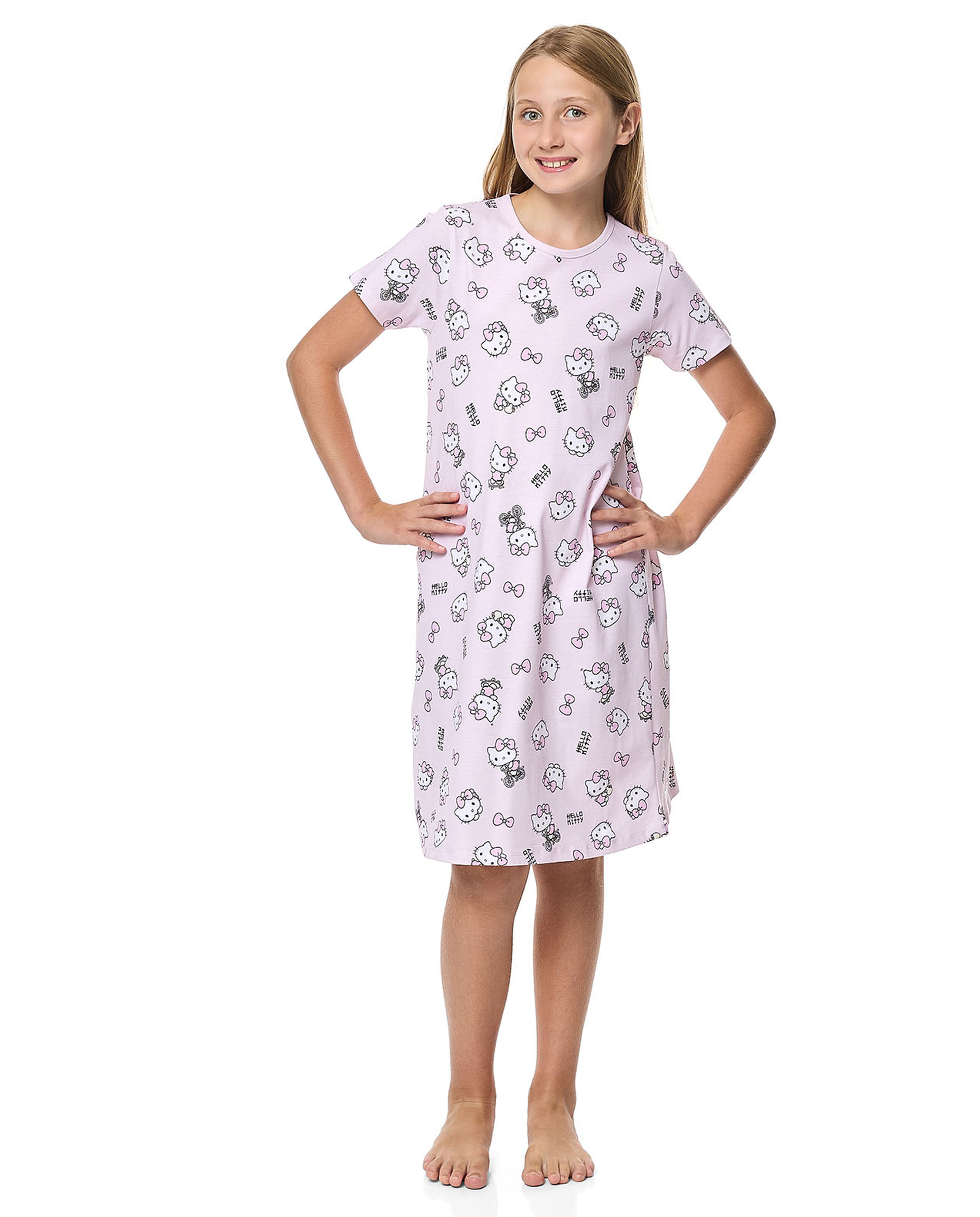 2 Pack Stitch Print Nightdresses