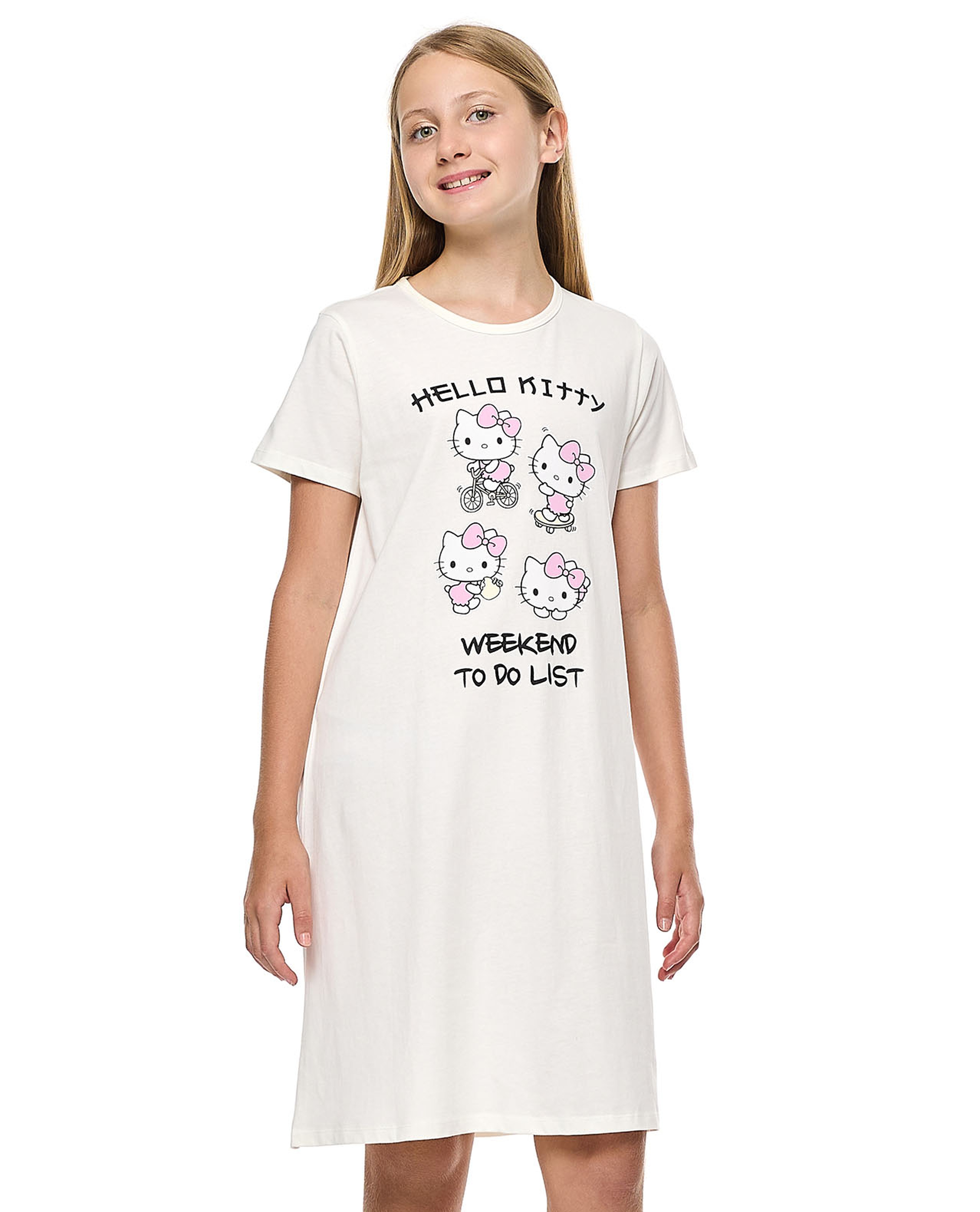 2 Pack Stitch Print Nightdresses