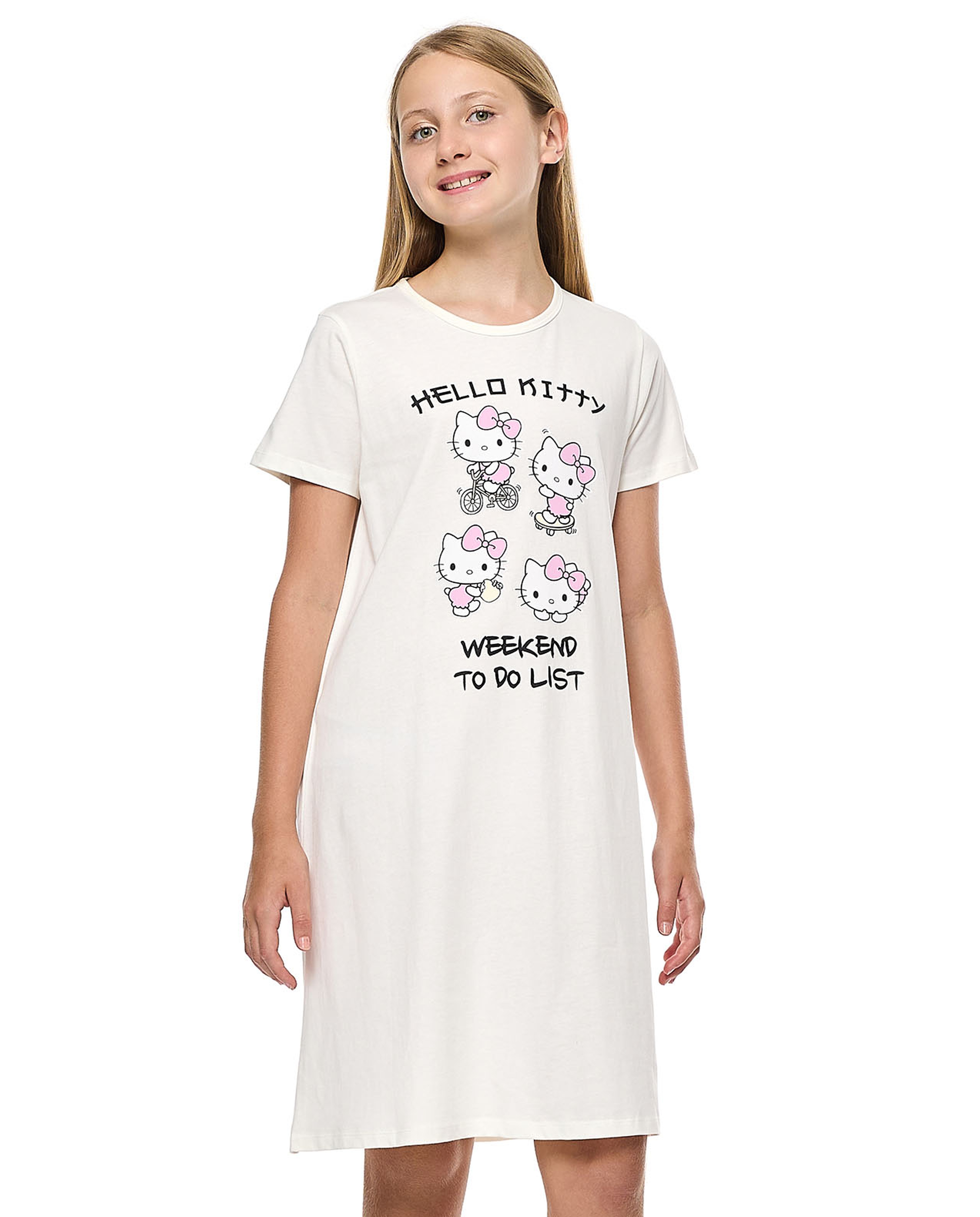 2 Pack Stitch Print Nightdresses