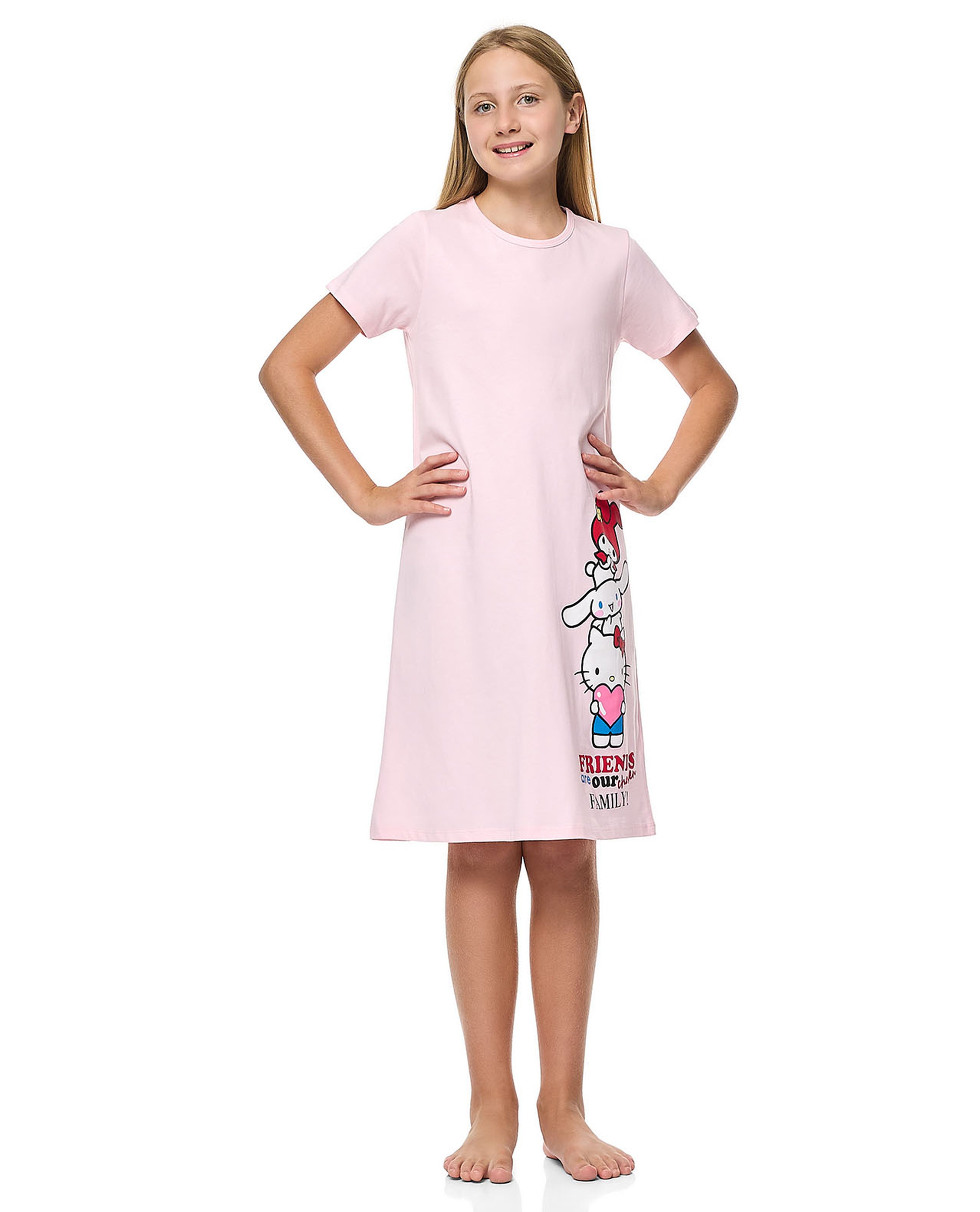 2 Pack Hello Kitty Print Nightdresses