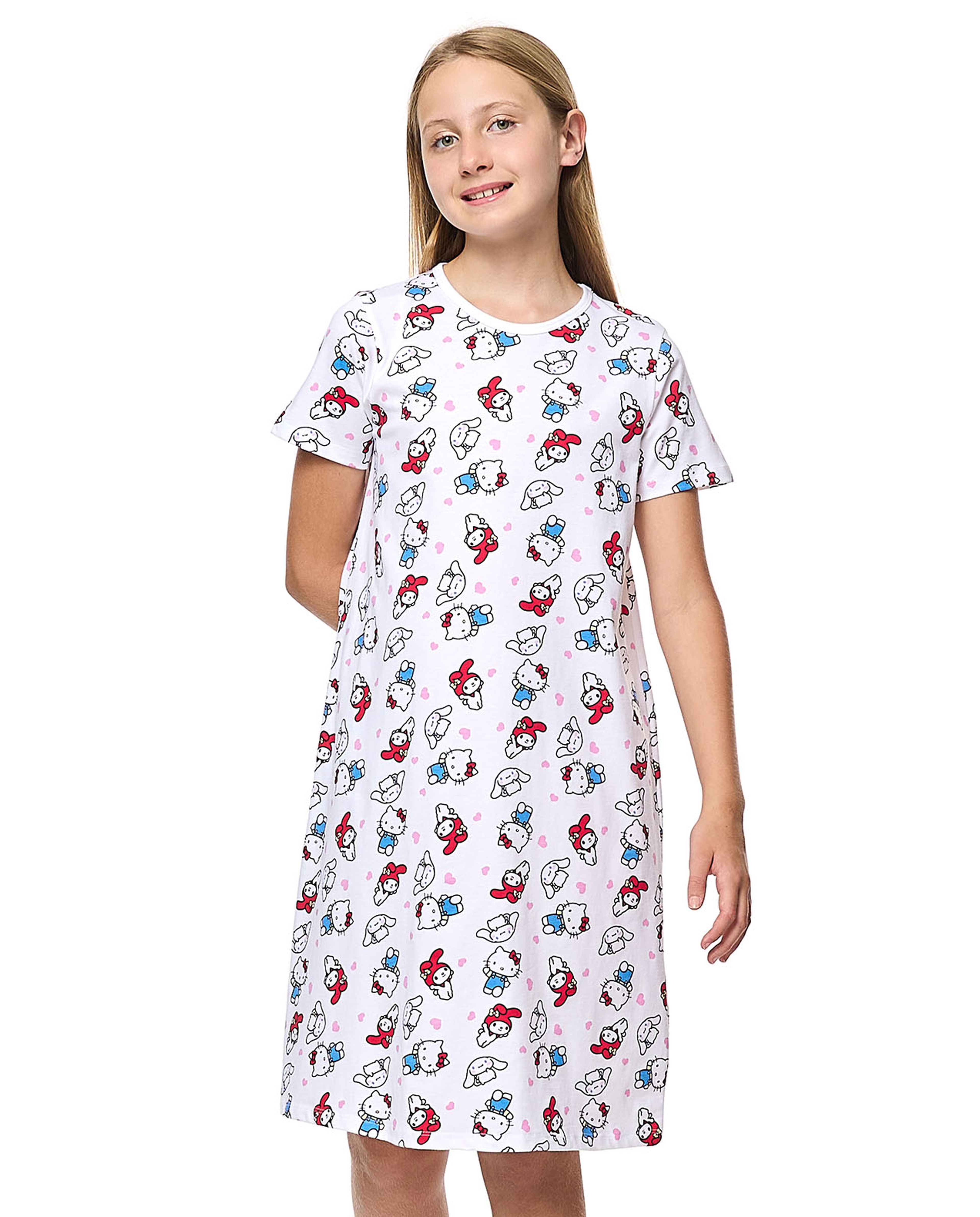 2 Pack Hello Kitty Print Nightdresses