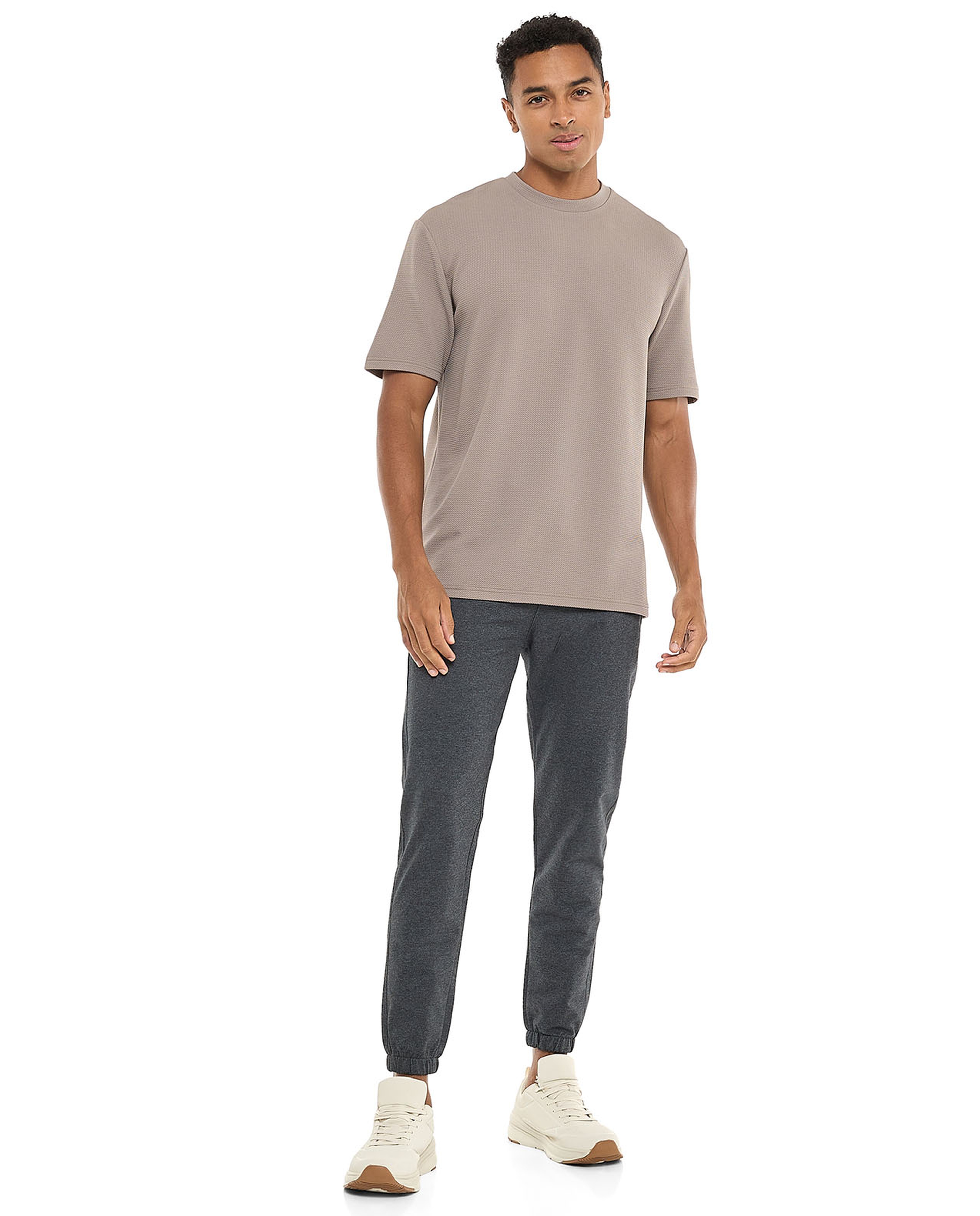 Solid T-Shirt with Crew Neck and Short Sleeves