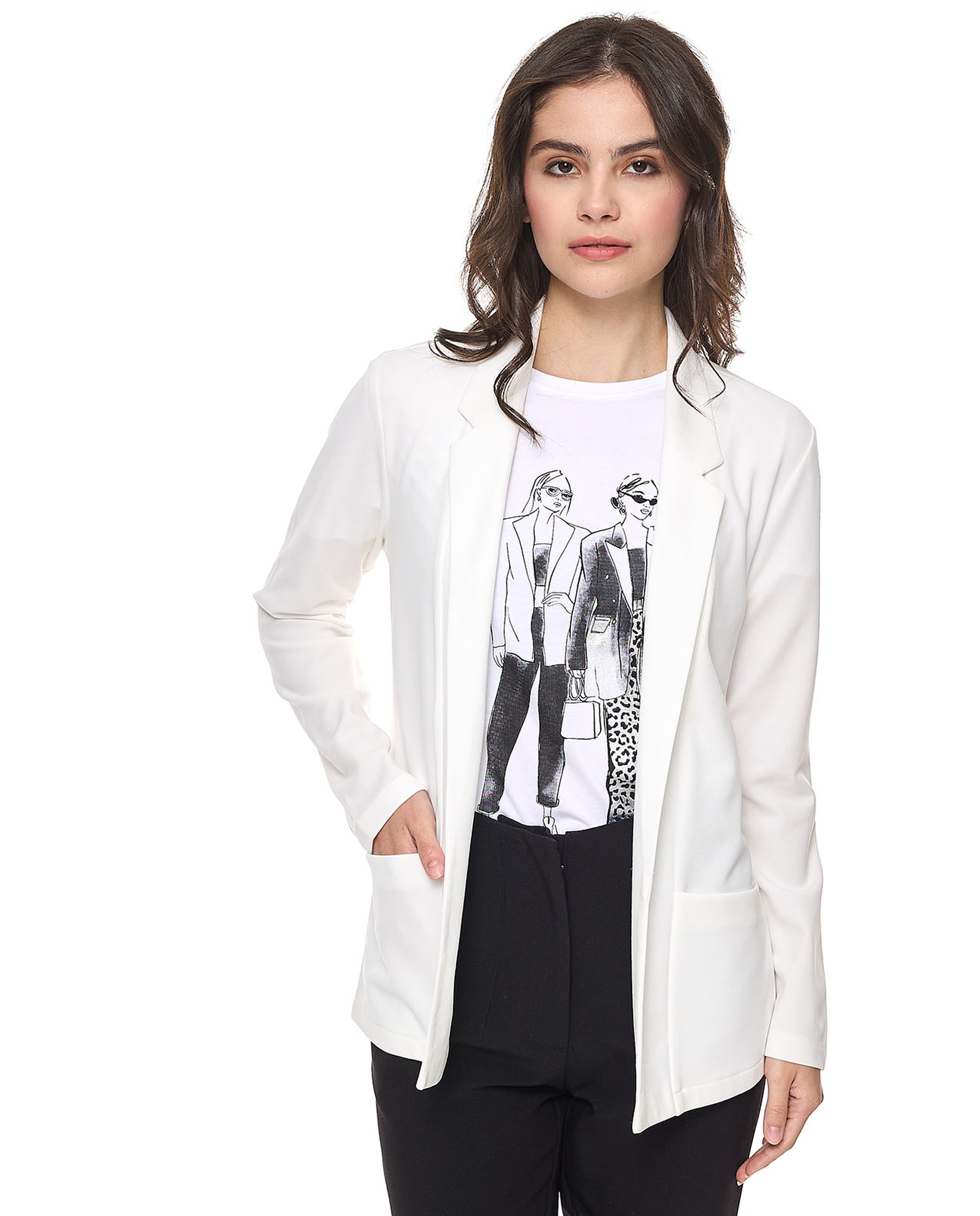 Solid Jacket with Long Sleeves