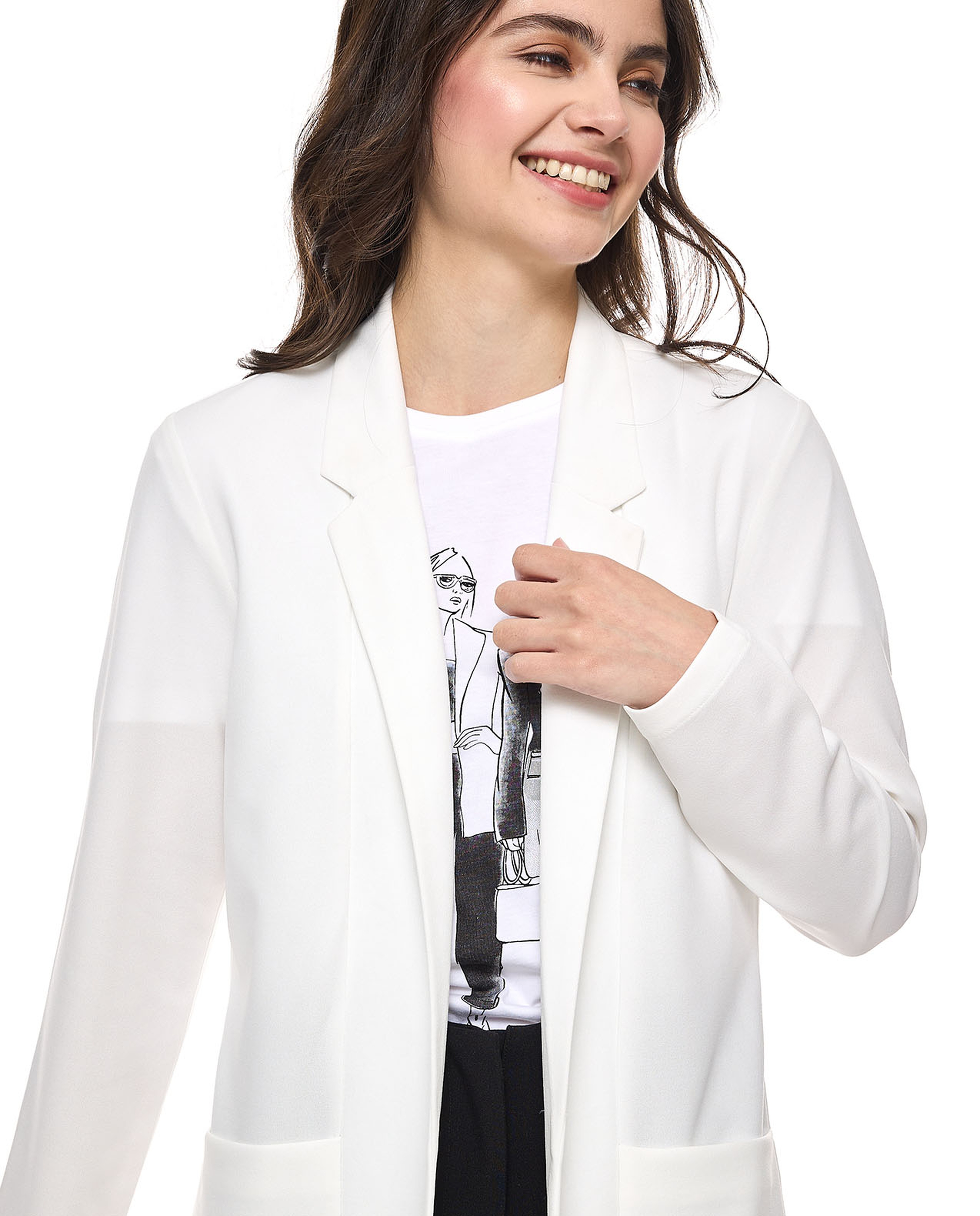 Solid Jacket with Long Sleeves