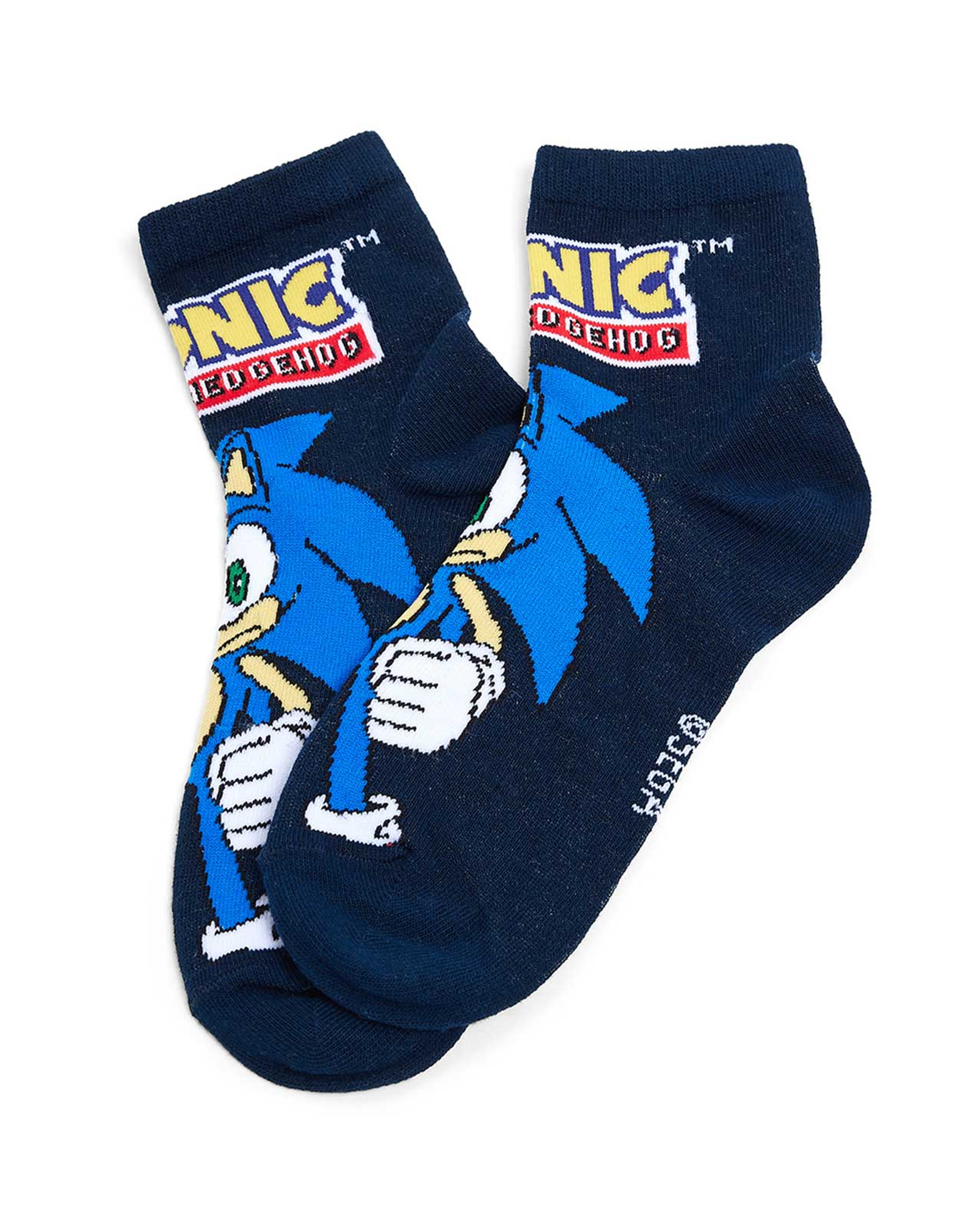 3 Pack Sonic Print Ankle Socks