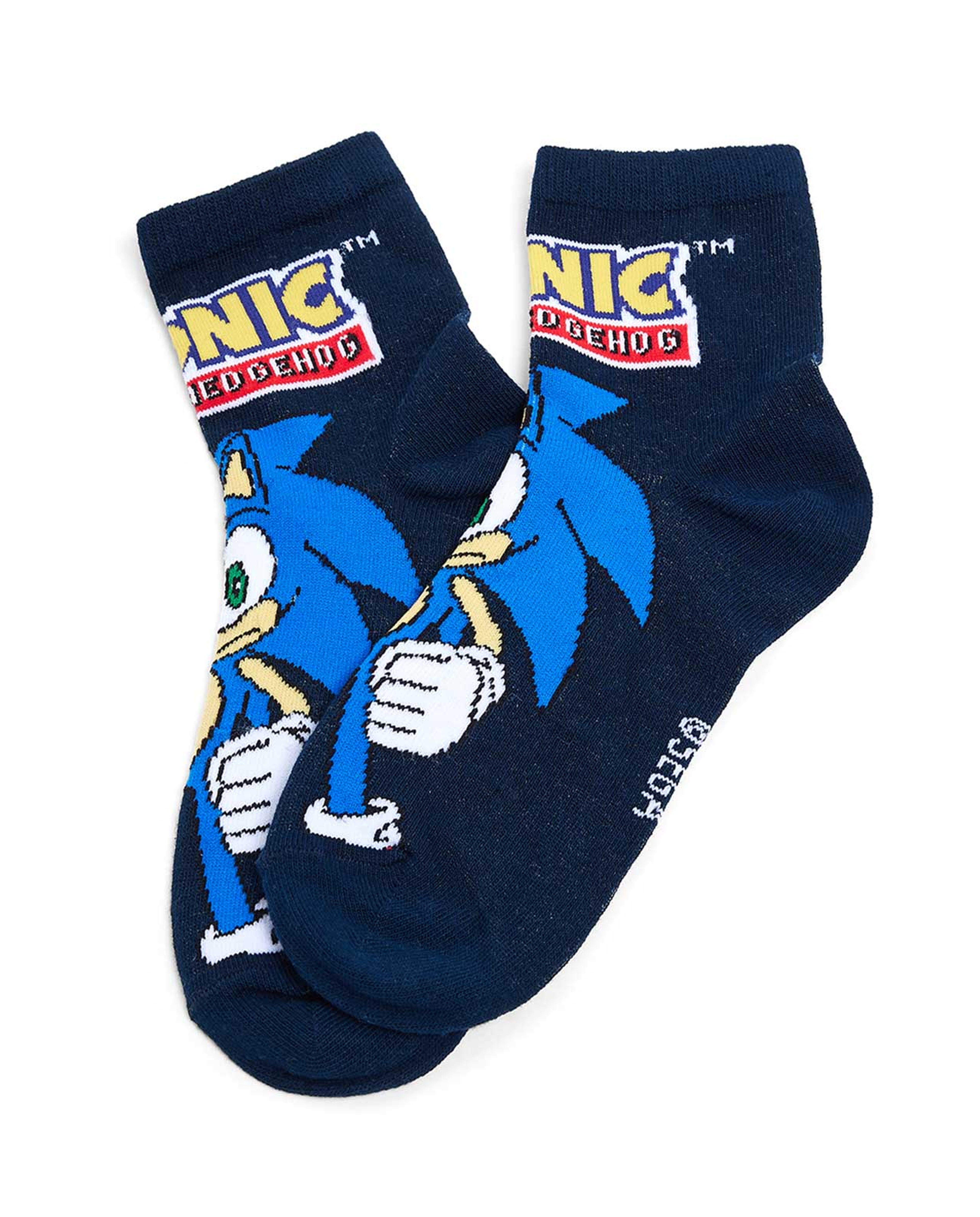 3 Pack Sonic Print Ankle Socks