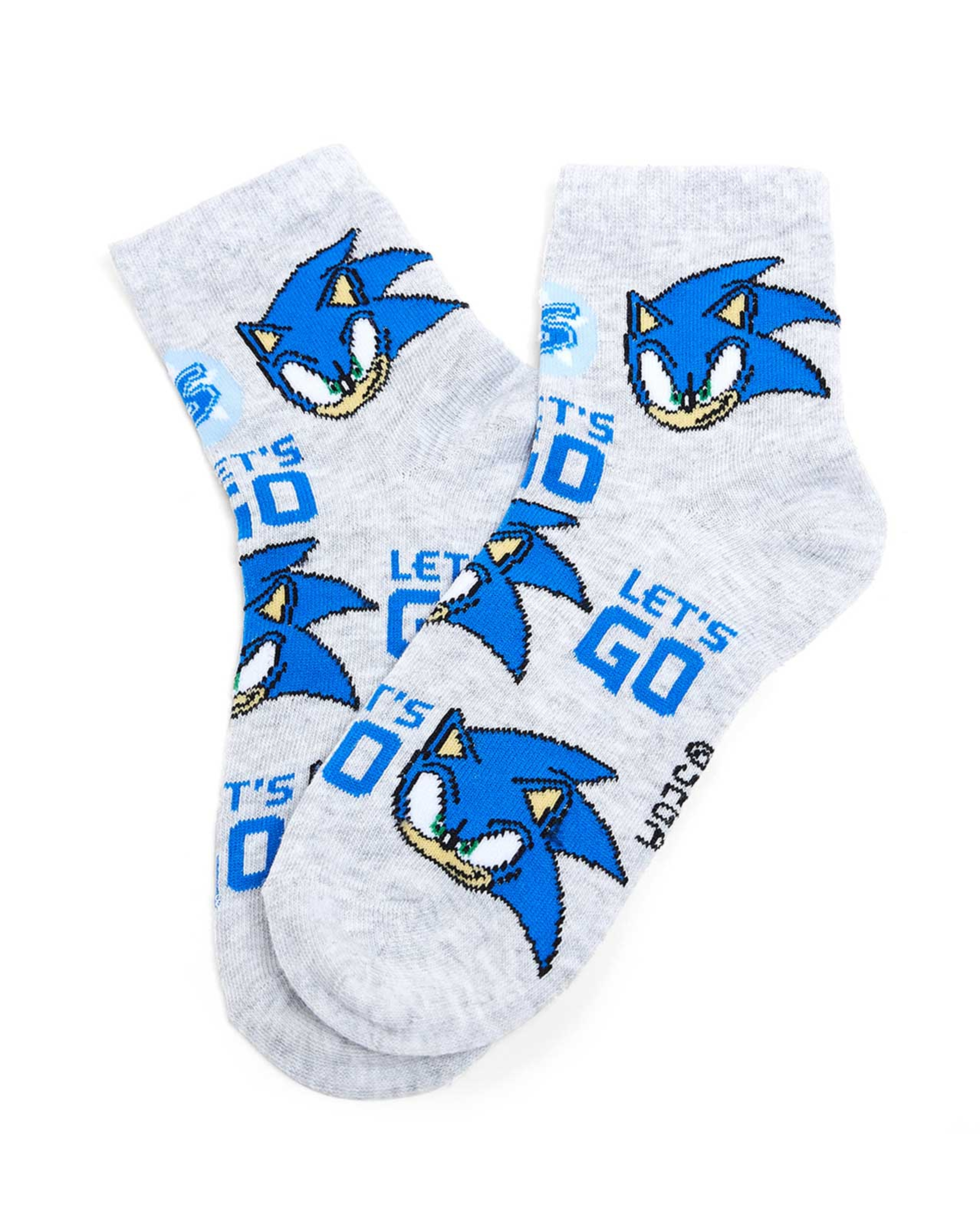 3 Pack Sonic Print Ankle Socks