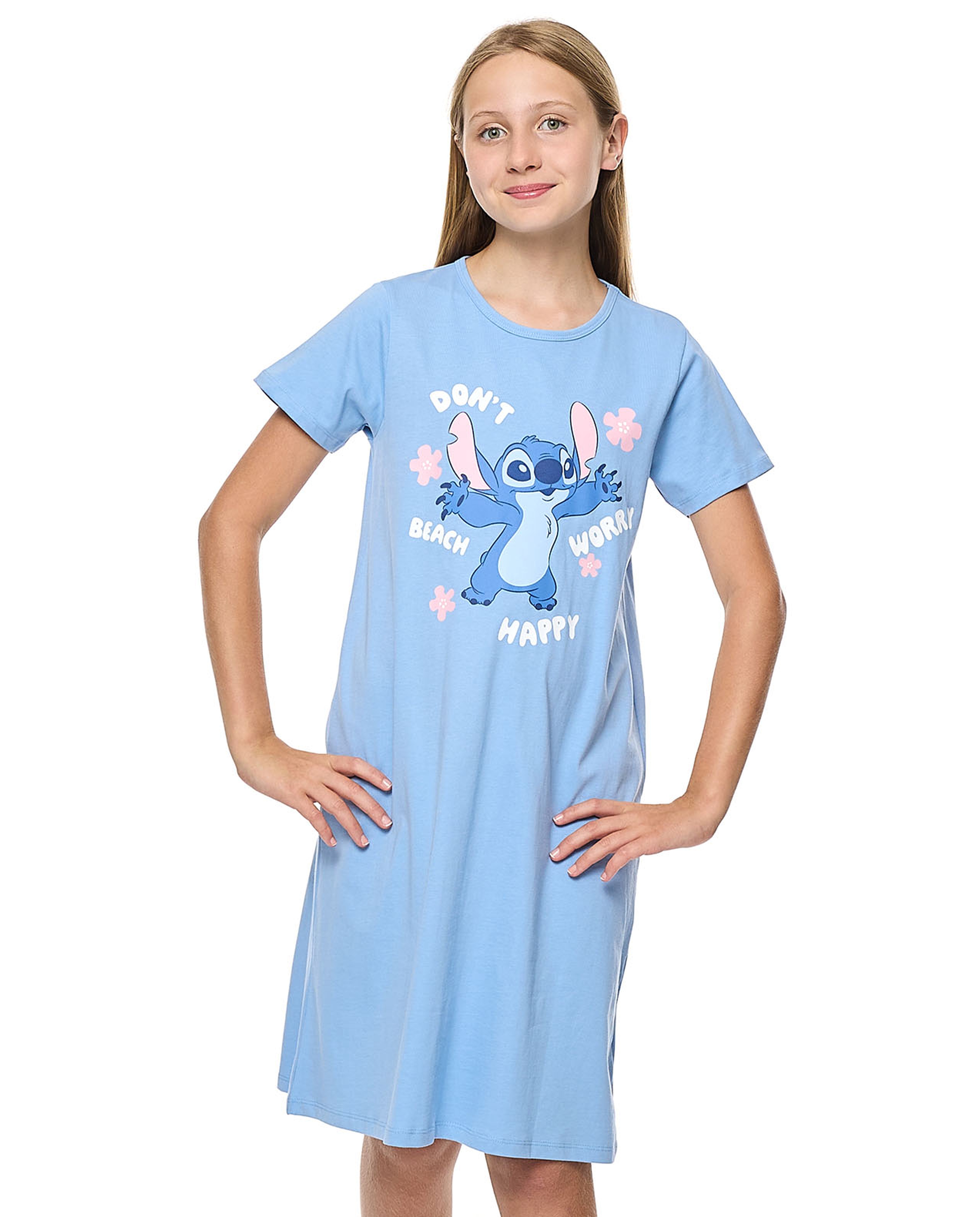 2 Pack Stitch Print Nightdresses