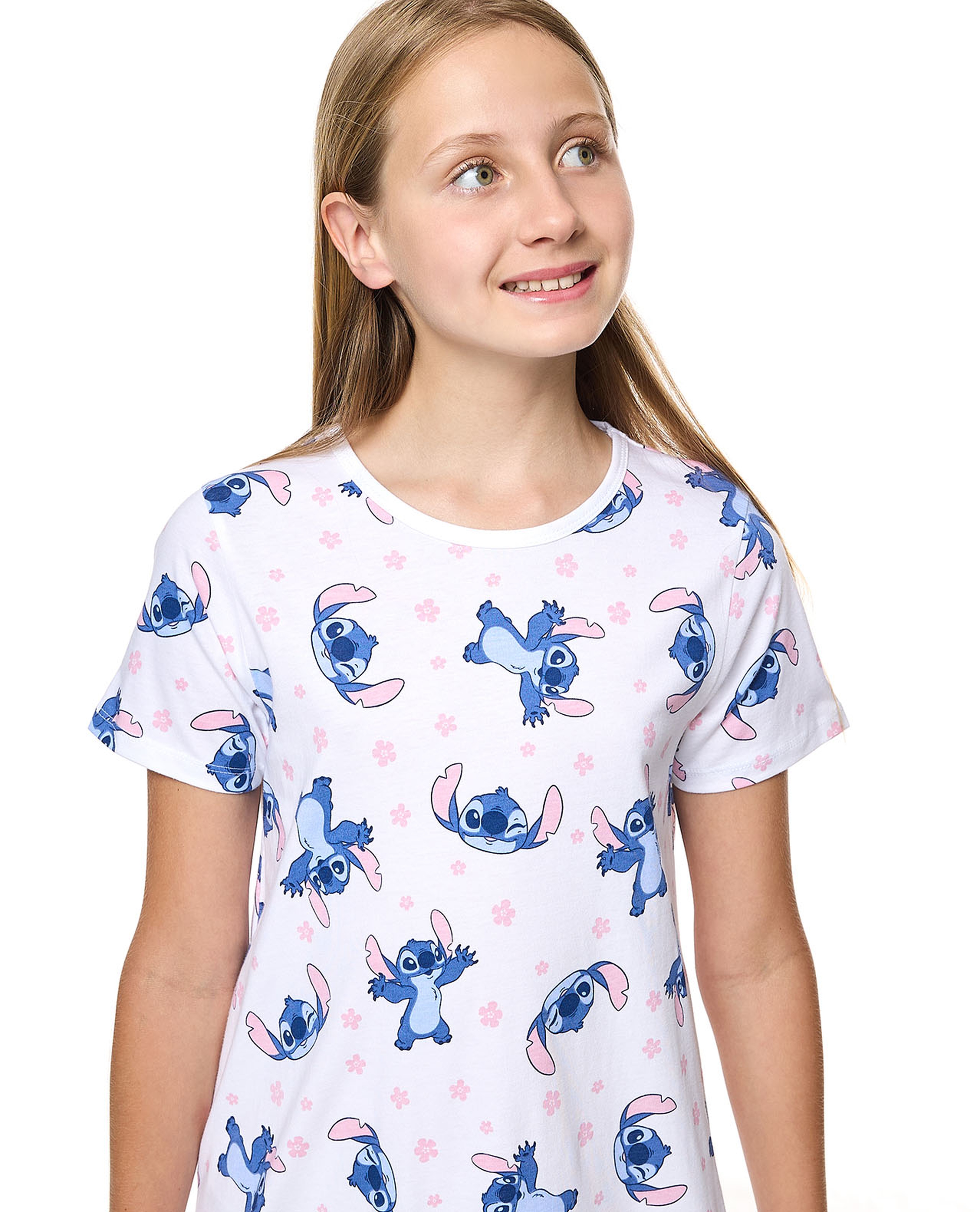 2 Pack Stitch Print Nightdresses