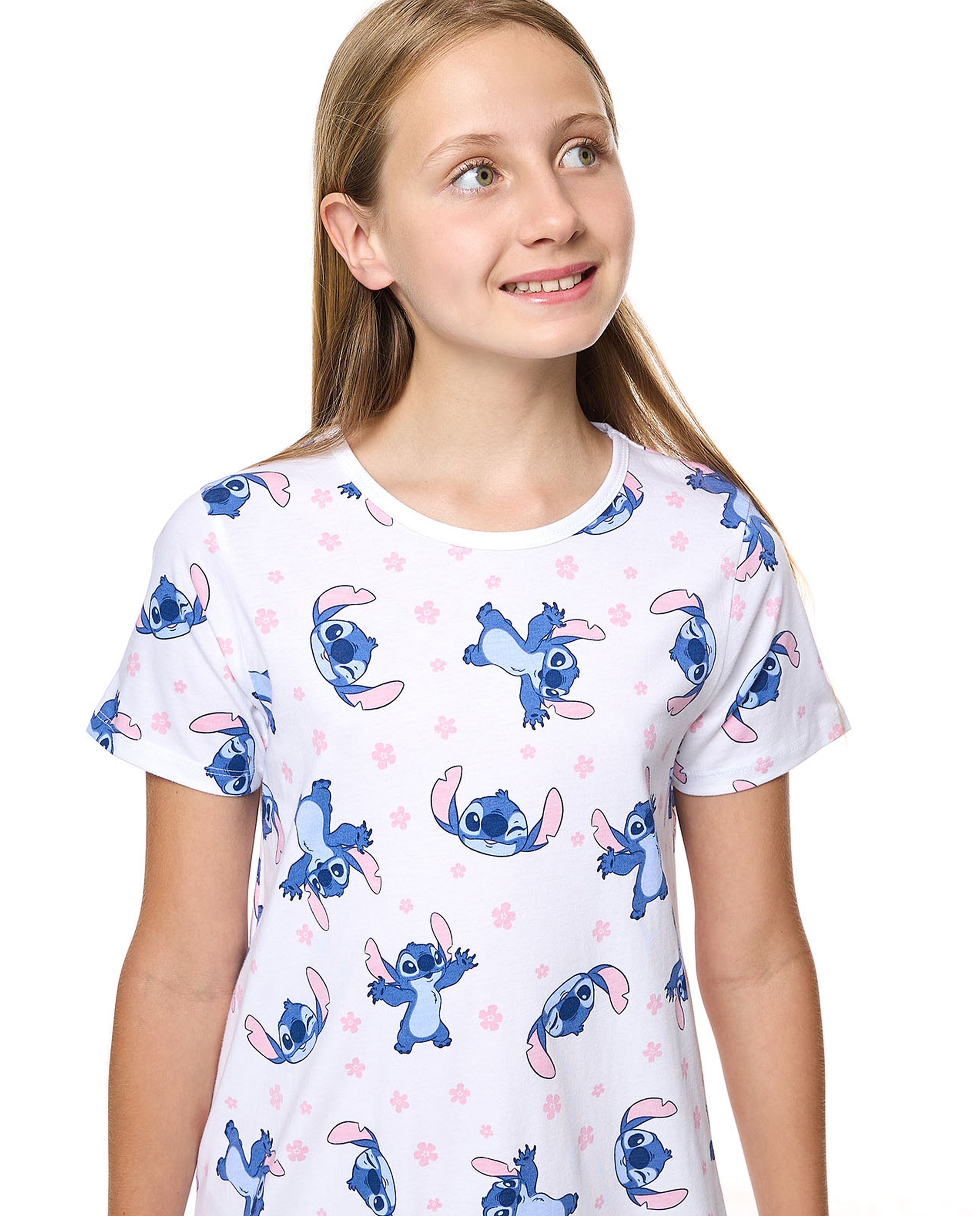 2 Pack Stitch Print Nightdresses