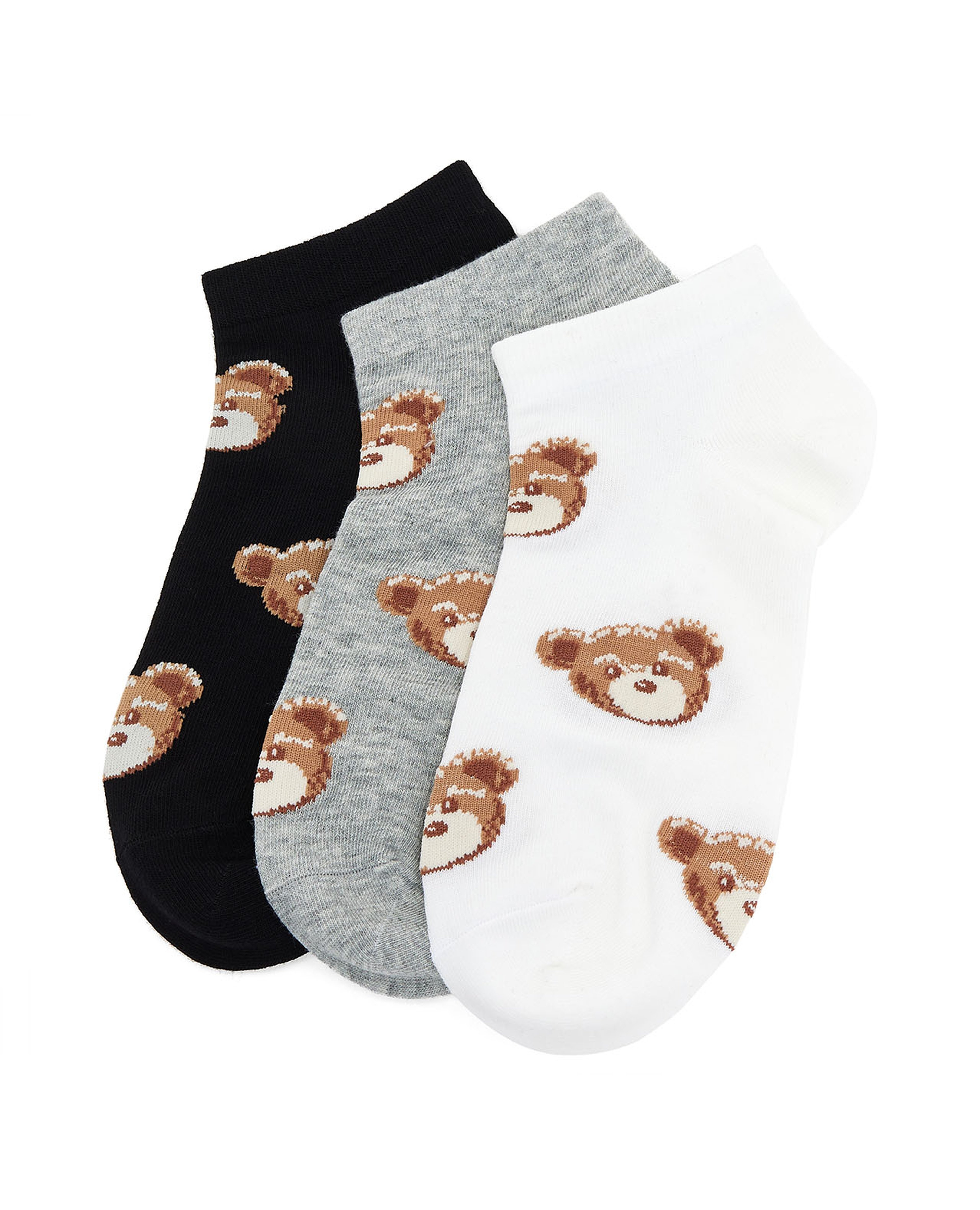 طقم ٣ جوارب بطول الكاحل وطبعة