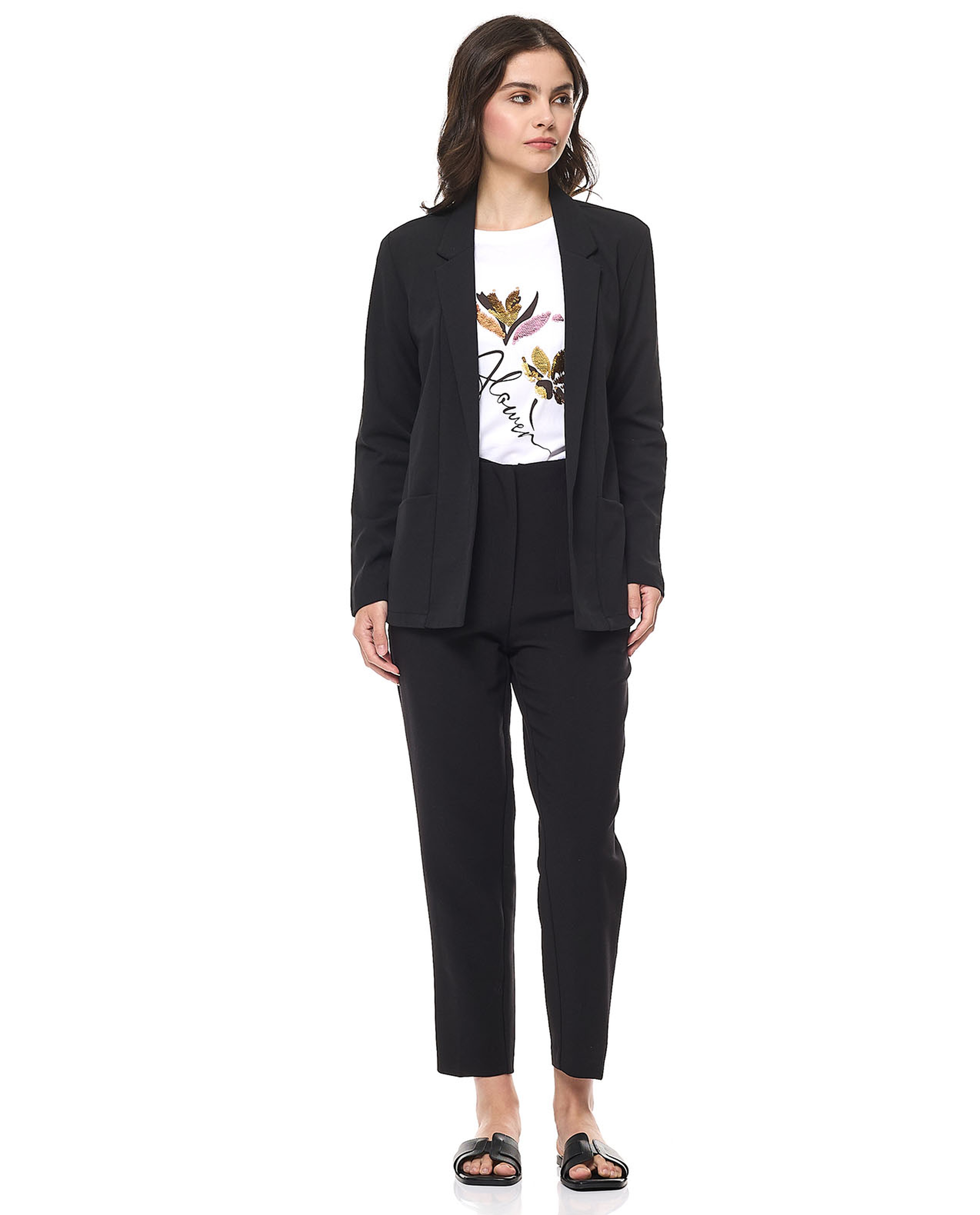 Solid Jacket with Long Sleeves