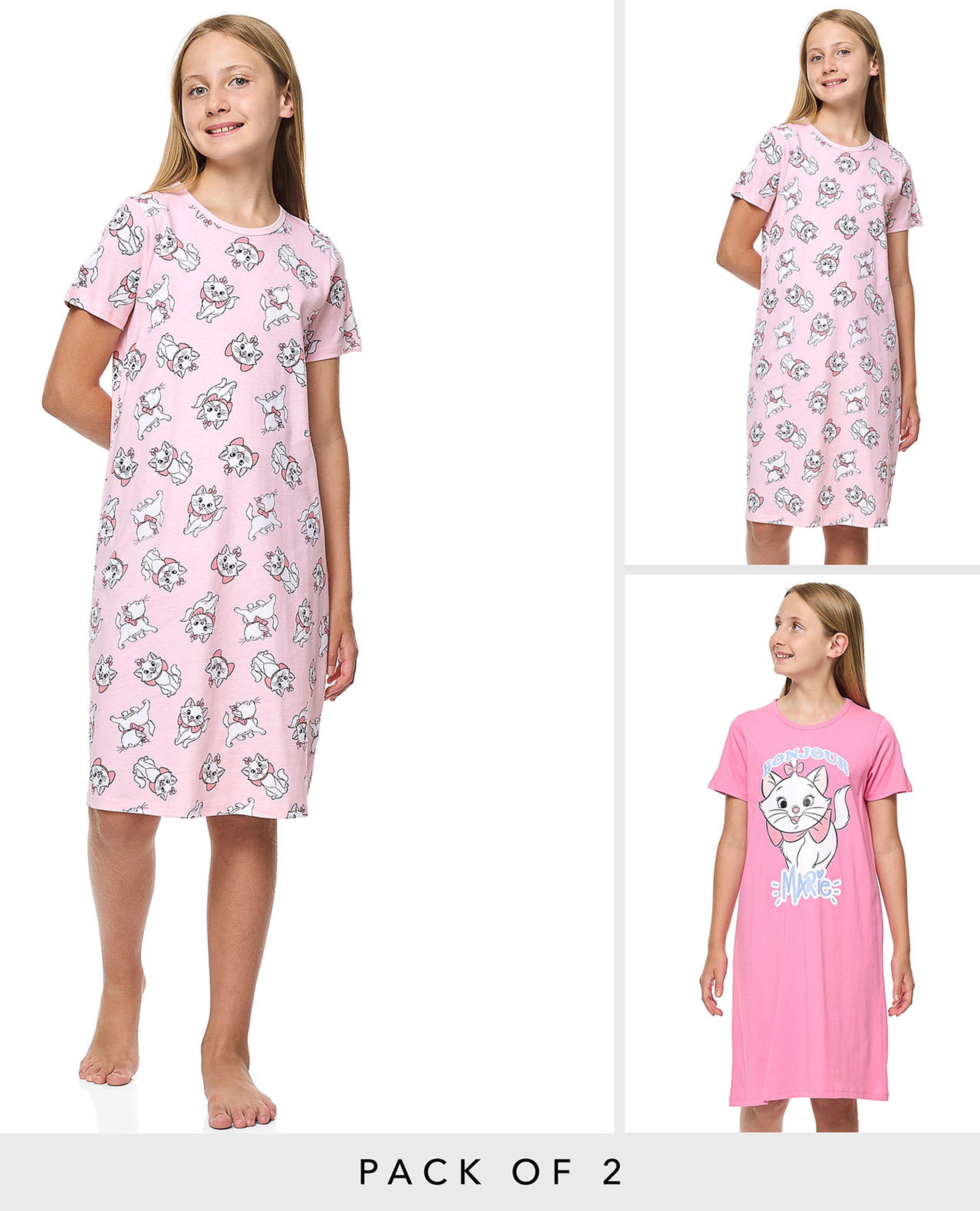 2 Pack Marie Print Nightdresses