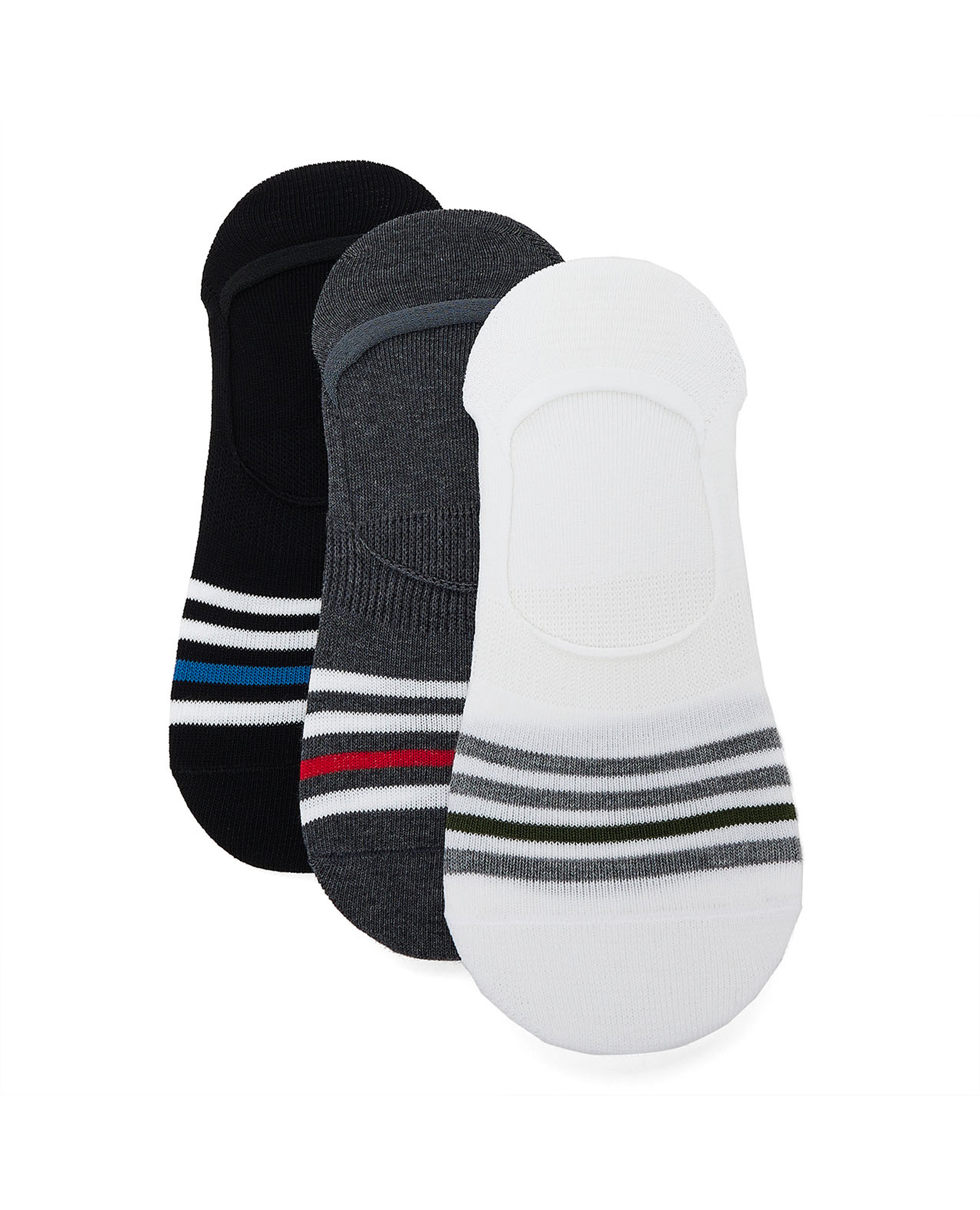 3 Pack Striped Ankle Socks