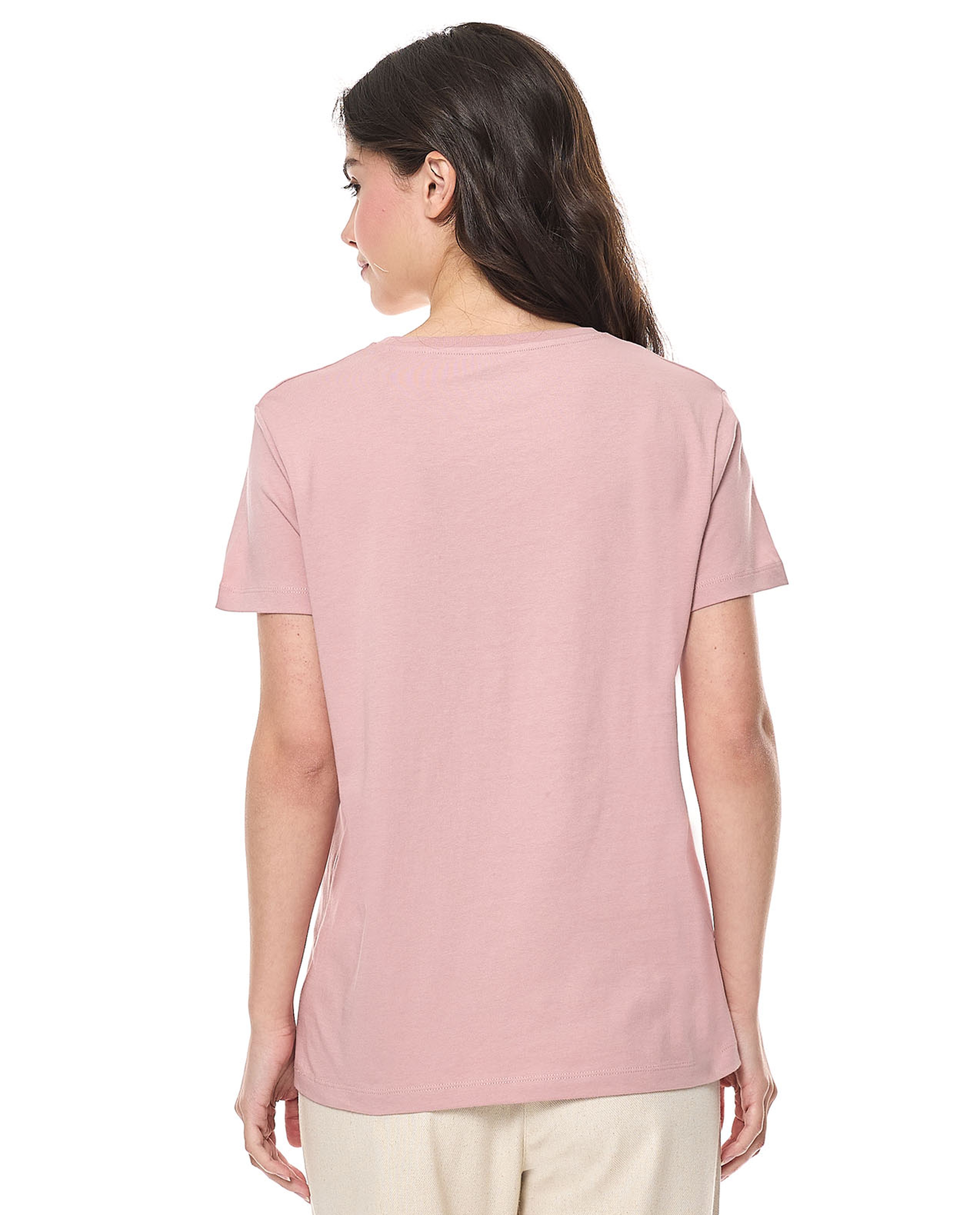 Printed T-Shirt With Crew Neck and Short Sleeves