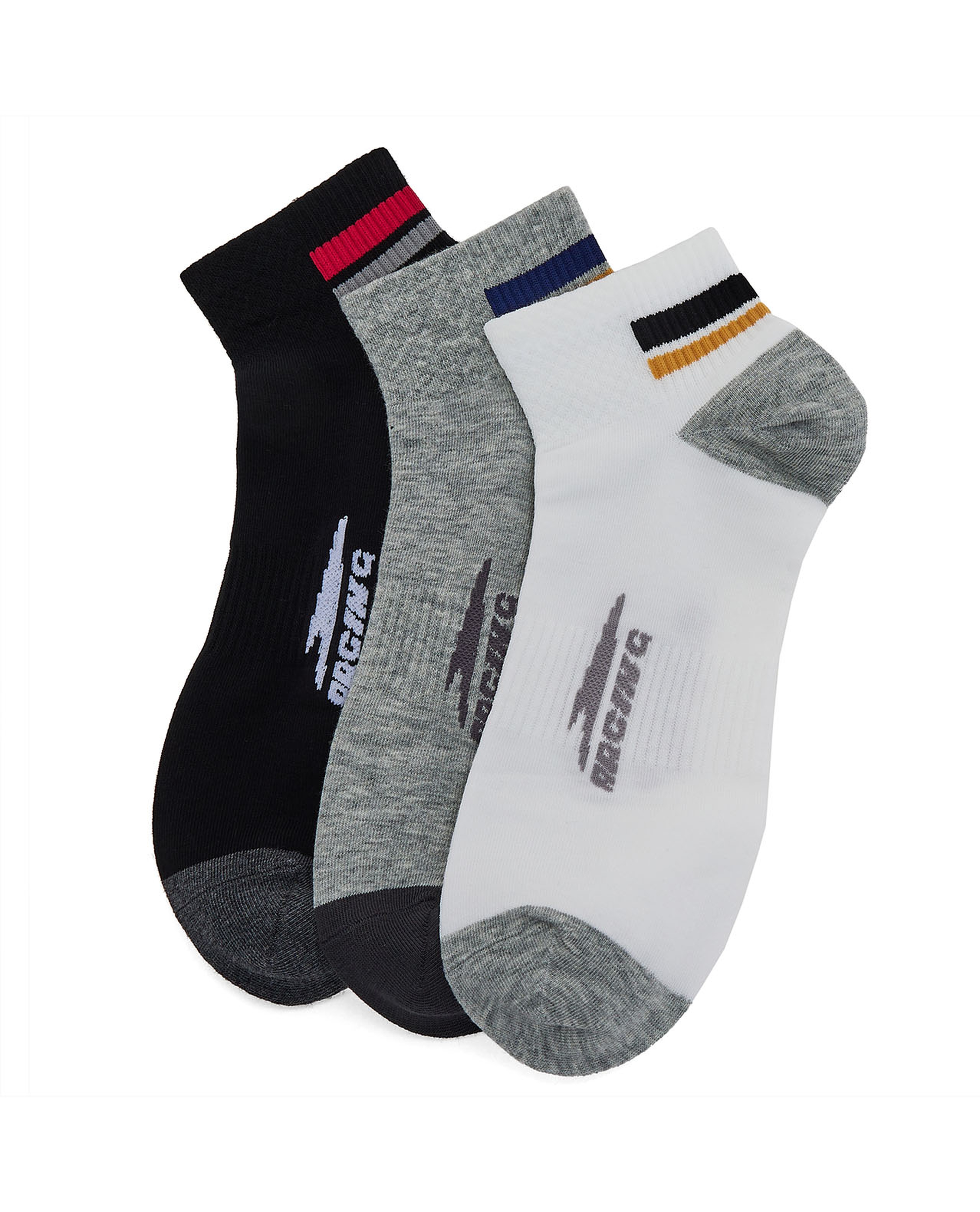 3 Pack Printed Ankle Socks