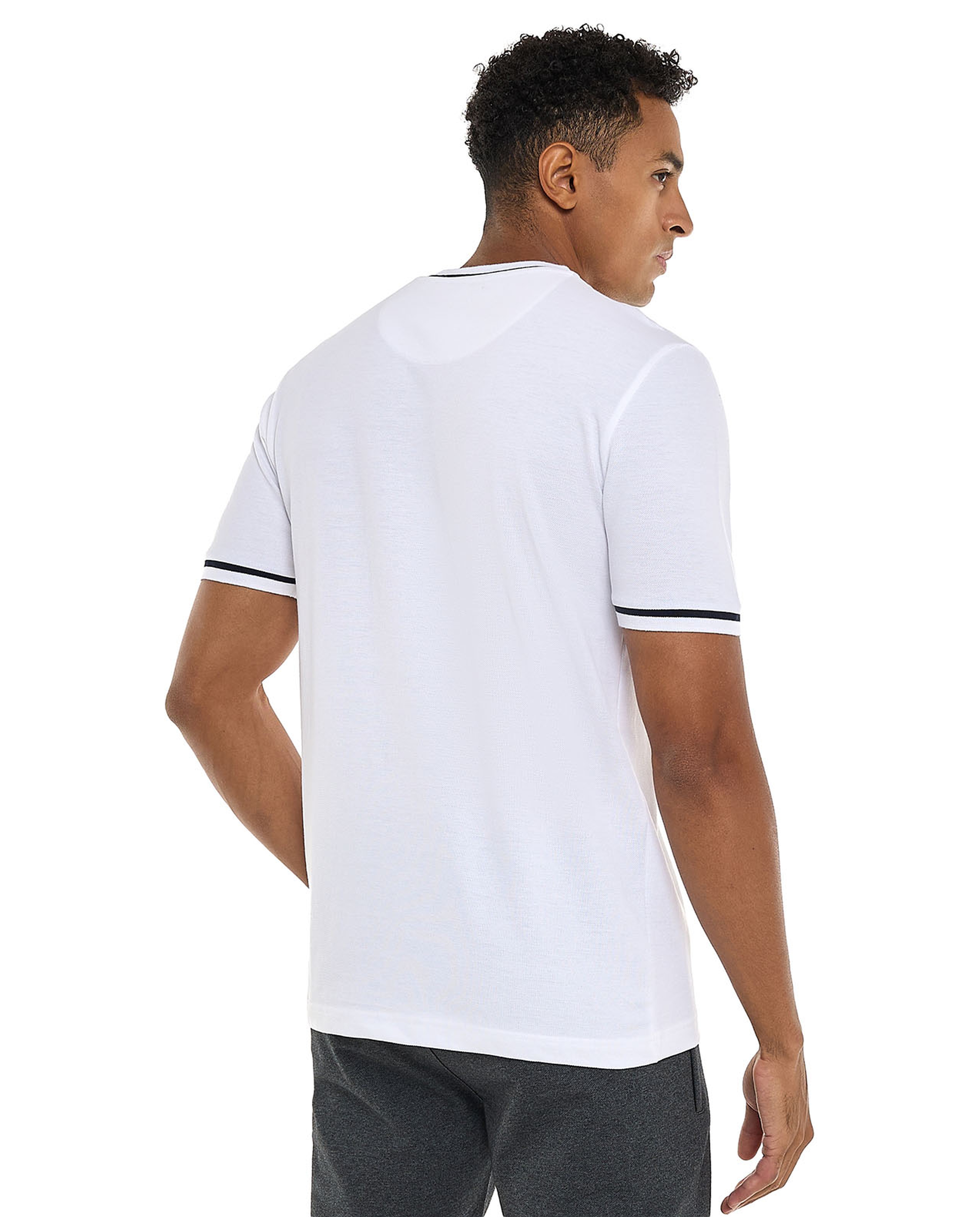 Typography Print T-Shirt with Crew Neck and Short Sleeves