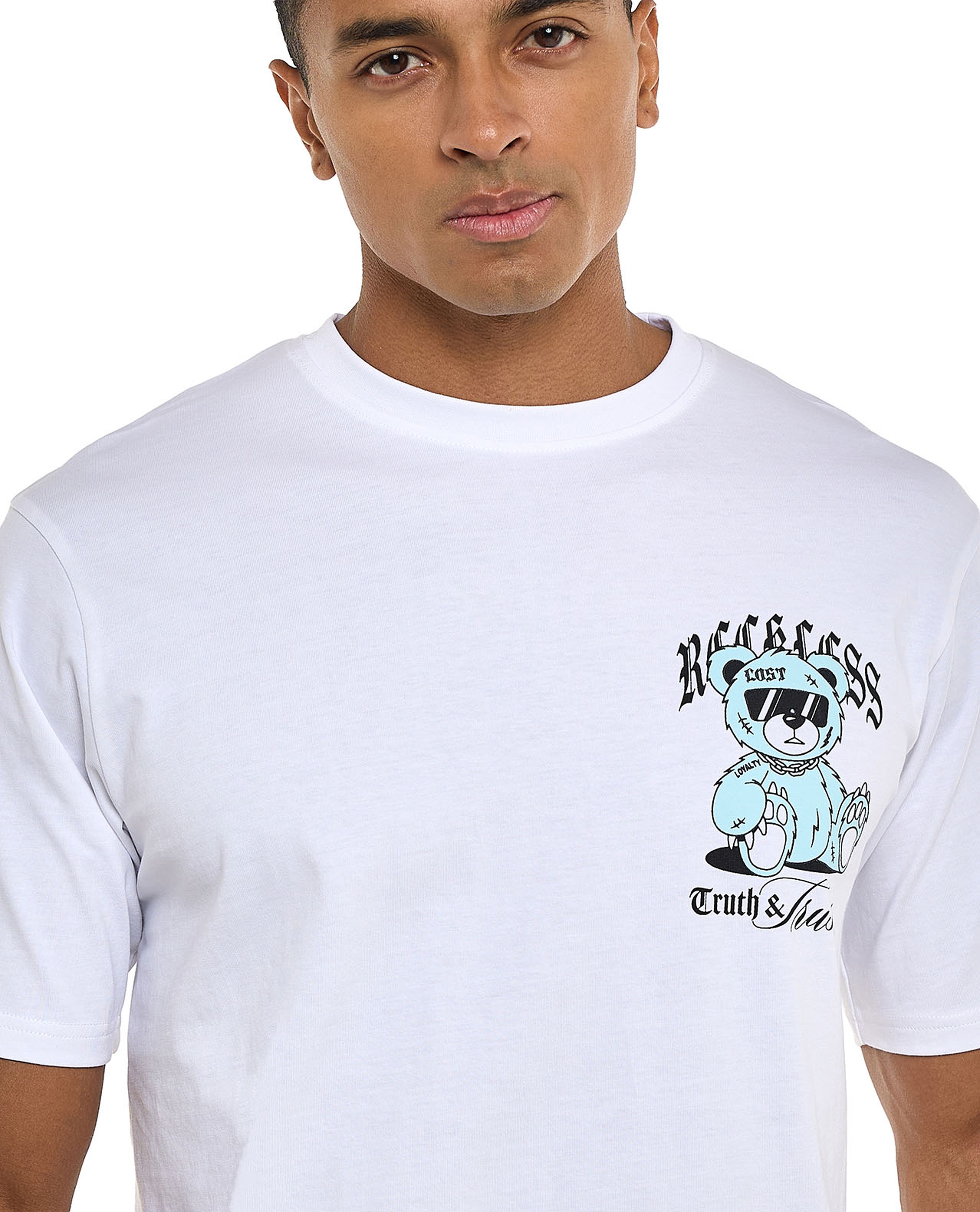 Printed T-Shirt with Crew Neck and Short Sleeves