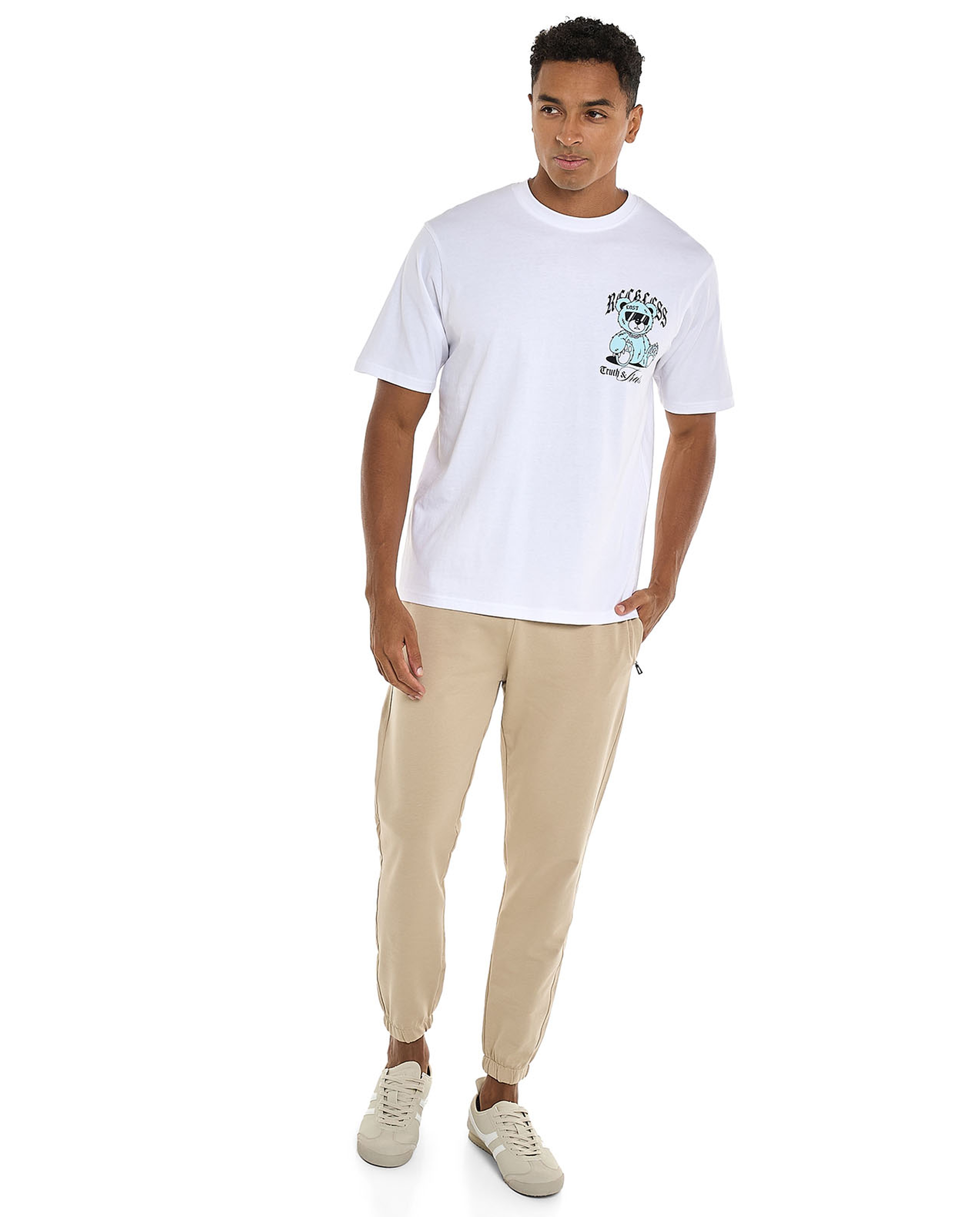 Printed T-Shirt with Crew Neck and Short Sleeves