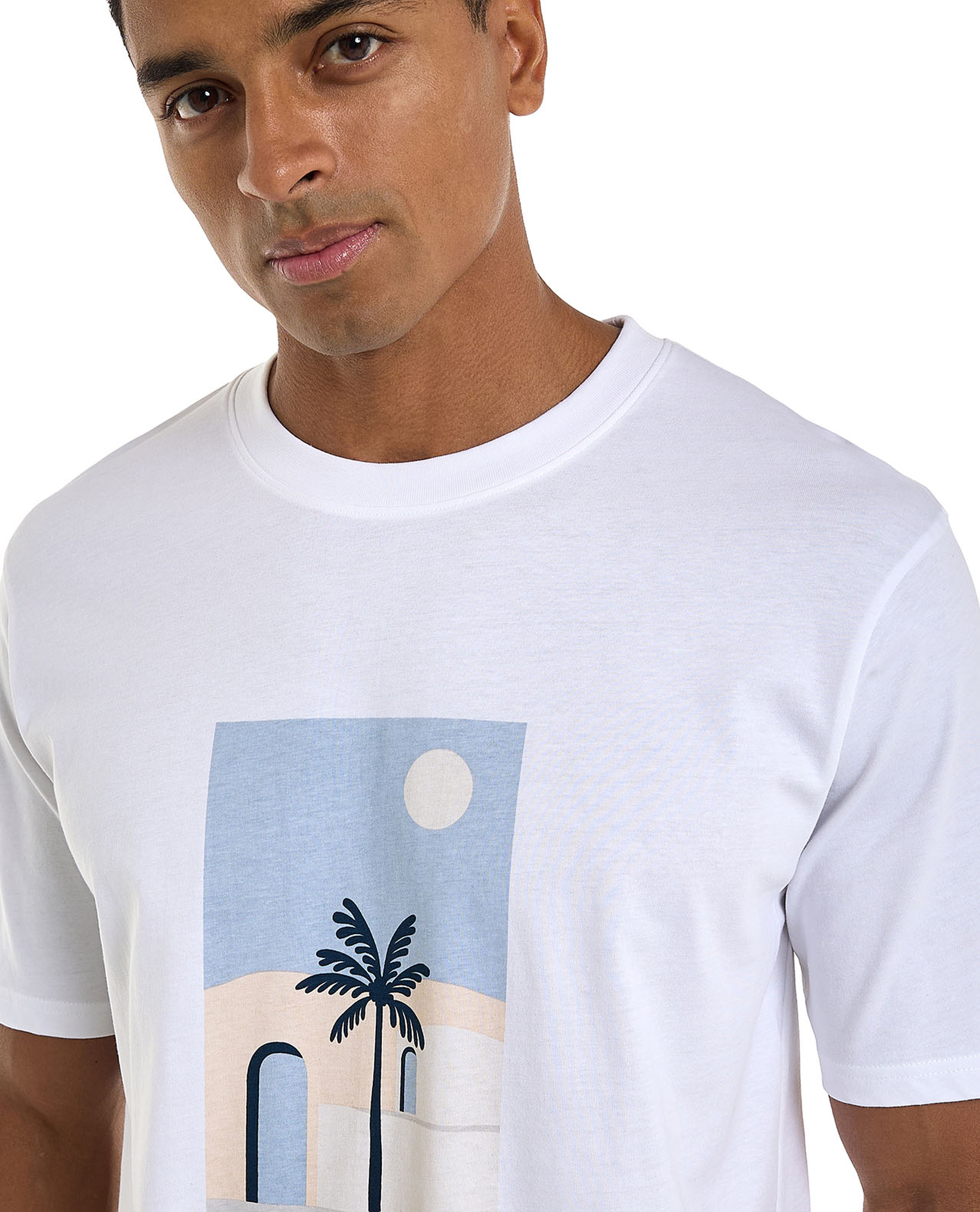 Printed T-Shirt with Crew Neck and Short Sleeves