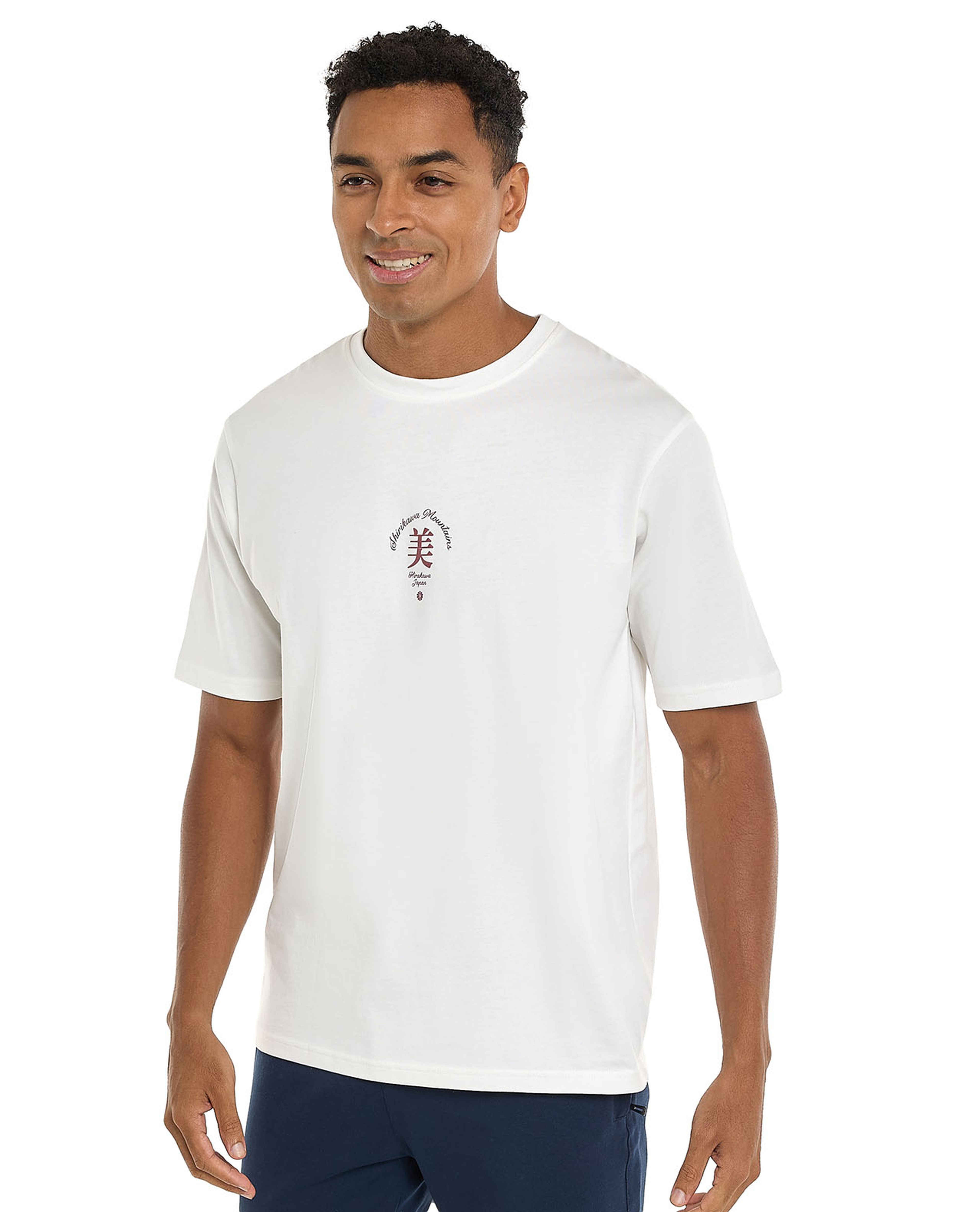 Printed T-Shirt with Crew Neck and Short Sleeves