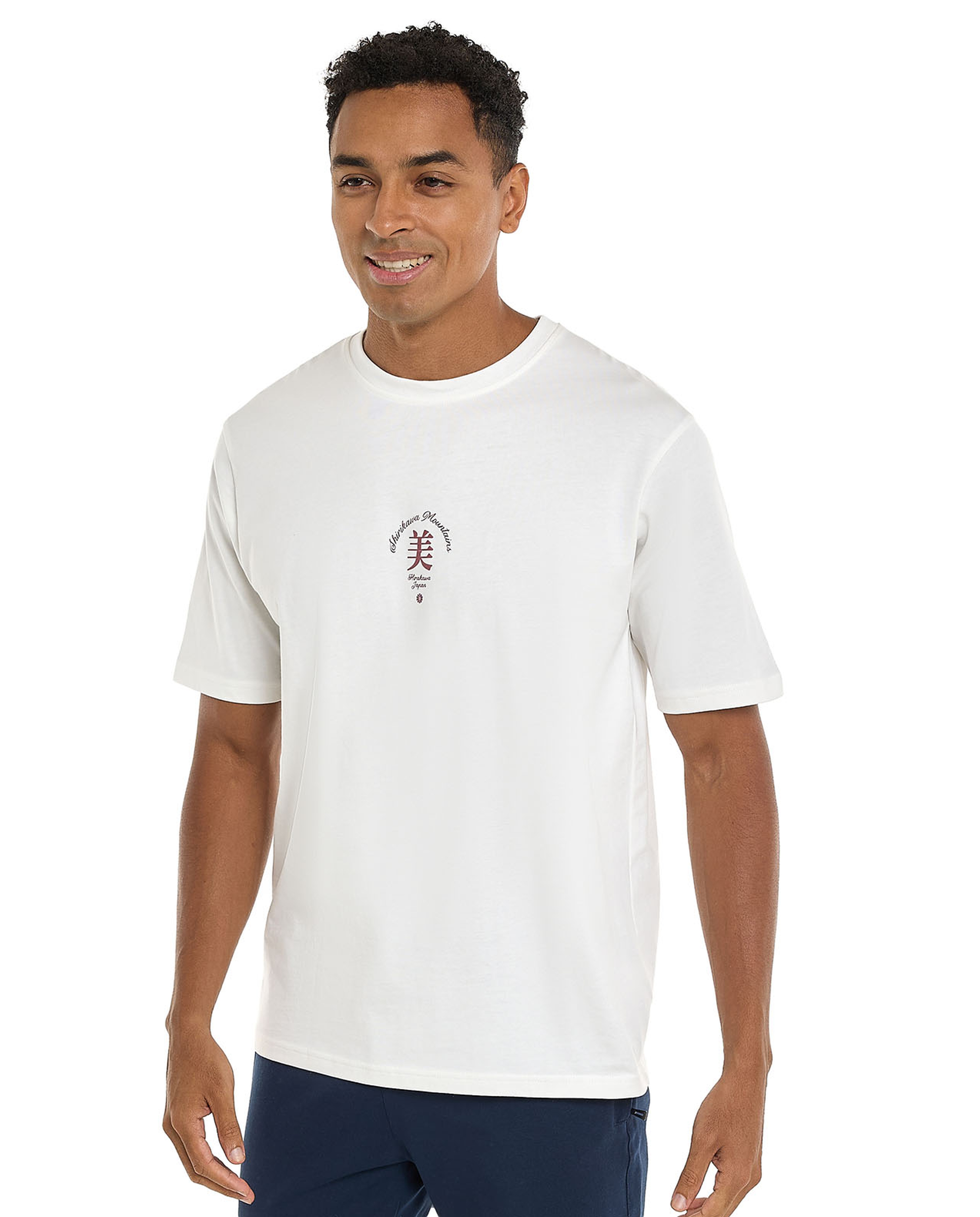 Printed T-Shirt with Crew Neck and Short Sleeves
