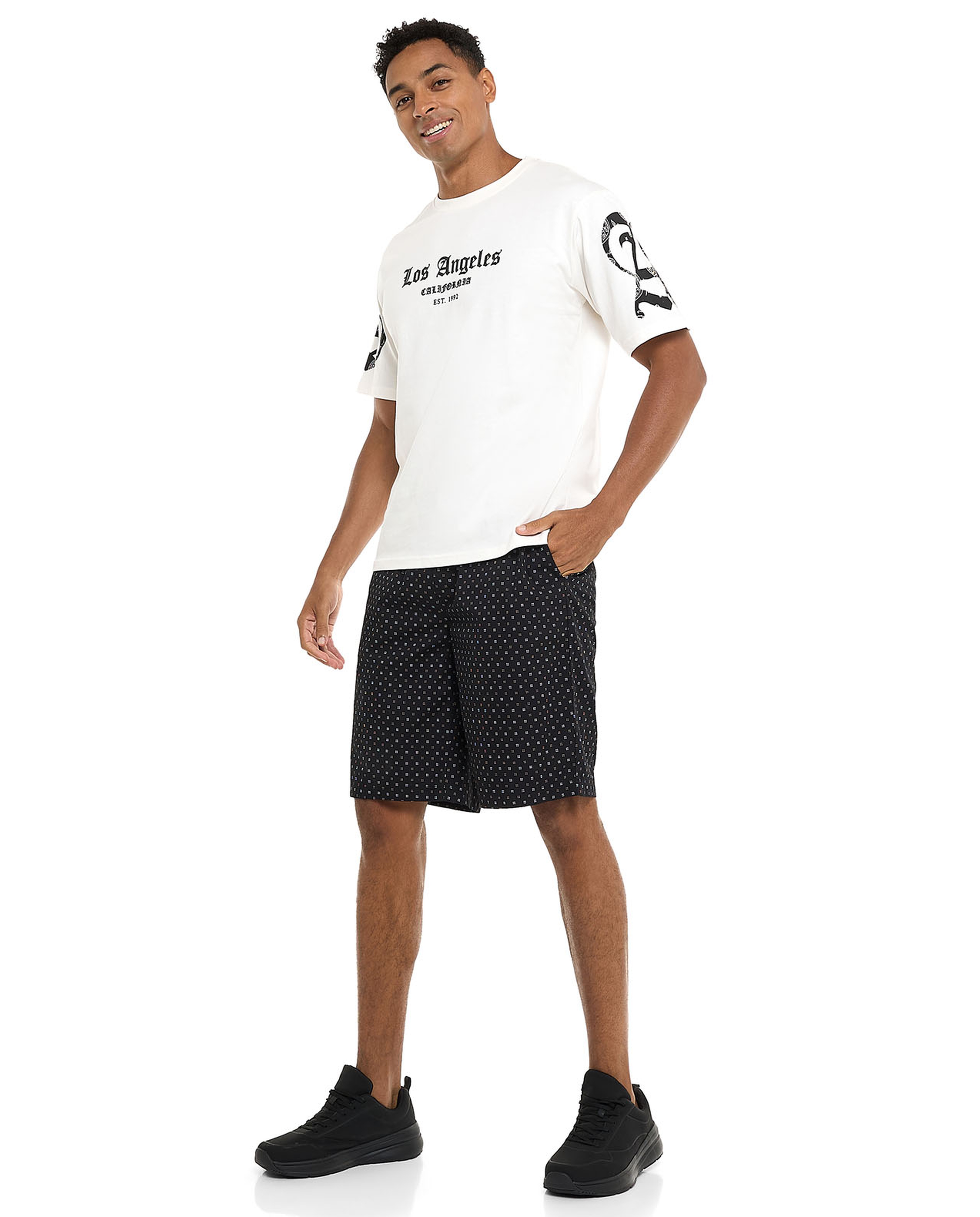 Printed Sleep Shorts with Drawstring Waist
