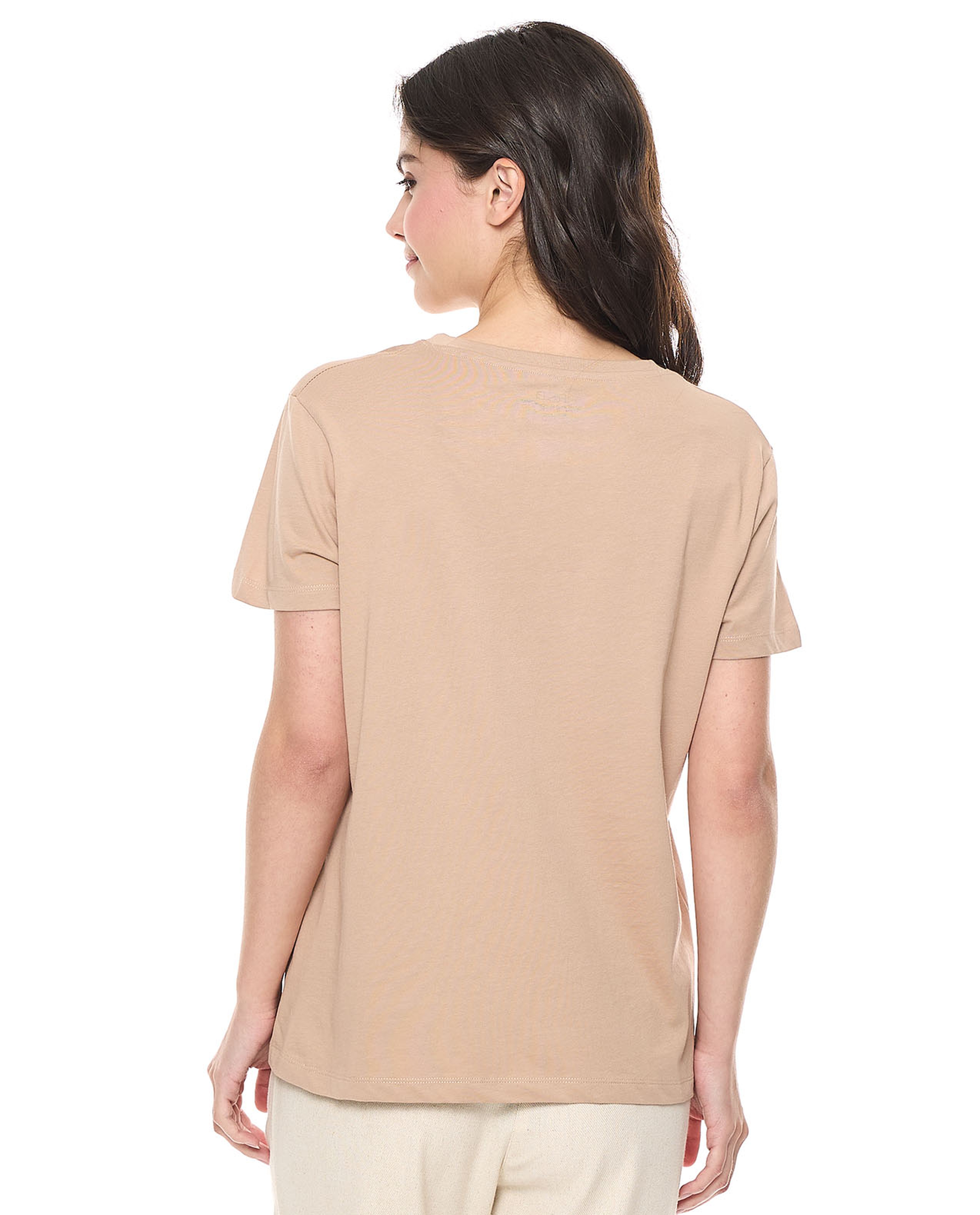 Sequins T-Shirt With Crew Neck and Short Sleeves